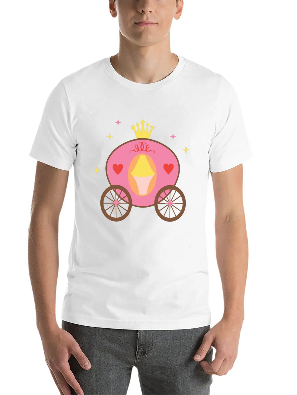 Fairy Tale Princess Horse Cart Casual Graphic T-Shirt – Simple And Comfortable Daily Wear
