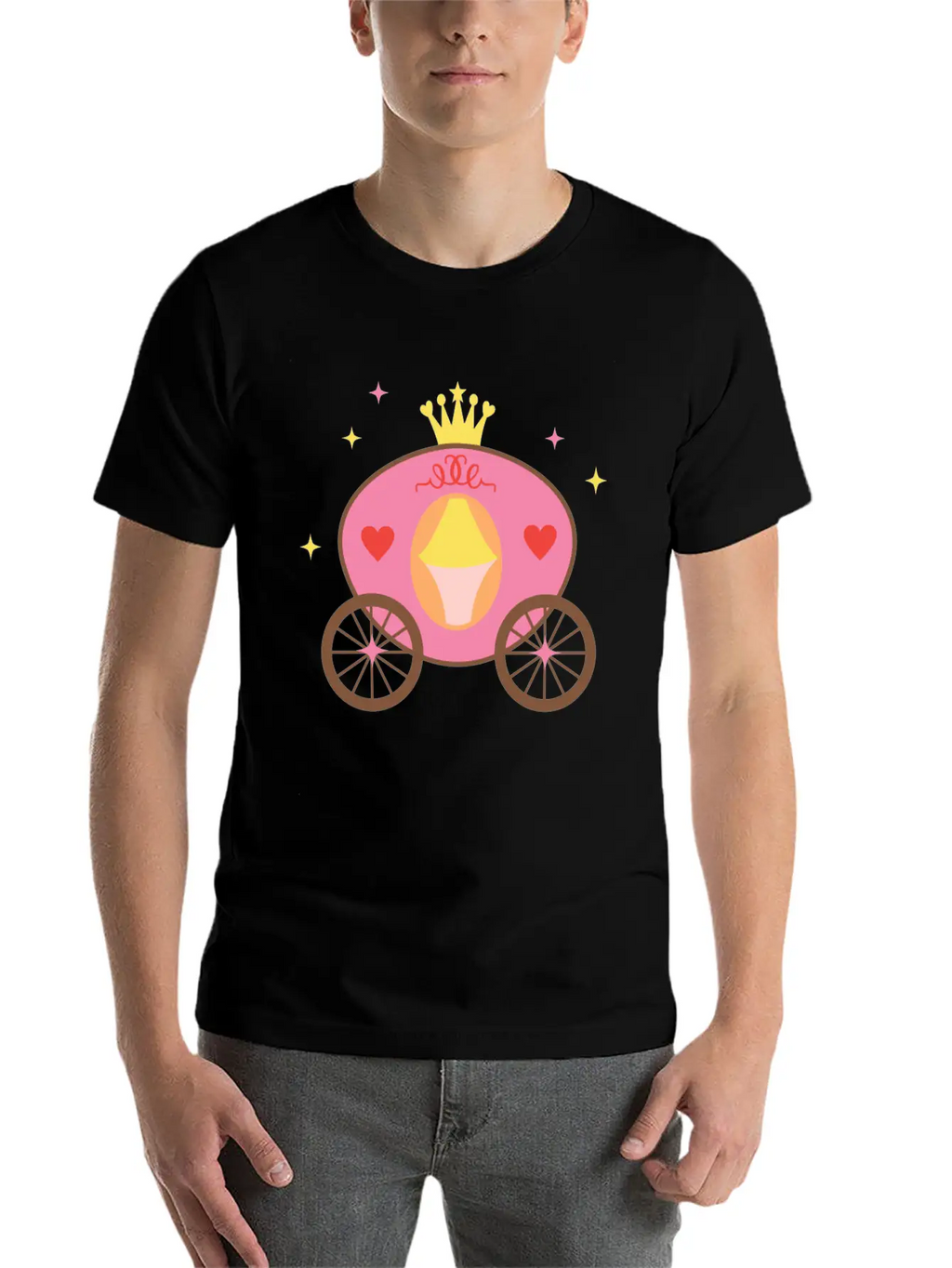 Fairy Tale Princess Horse Cart Casual Graphic T-Shirt – Simple And Comfortable Daily Wear