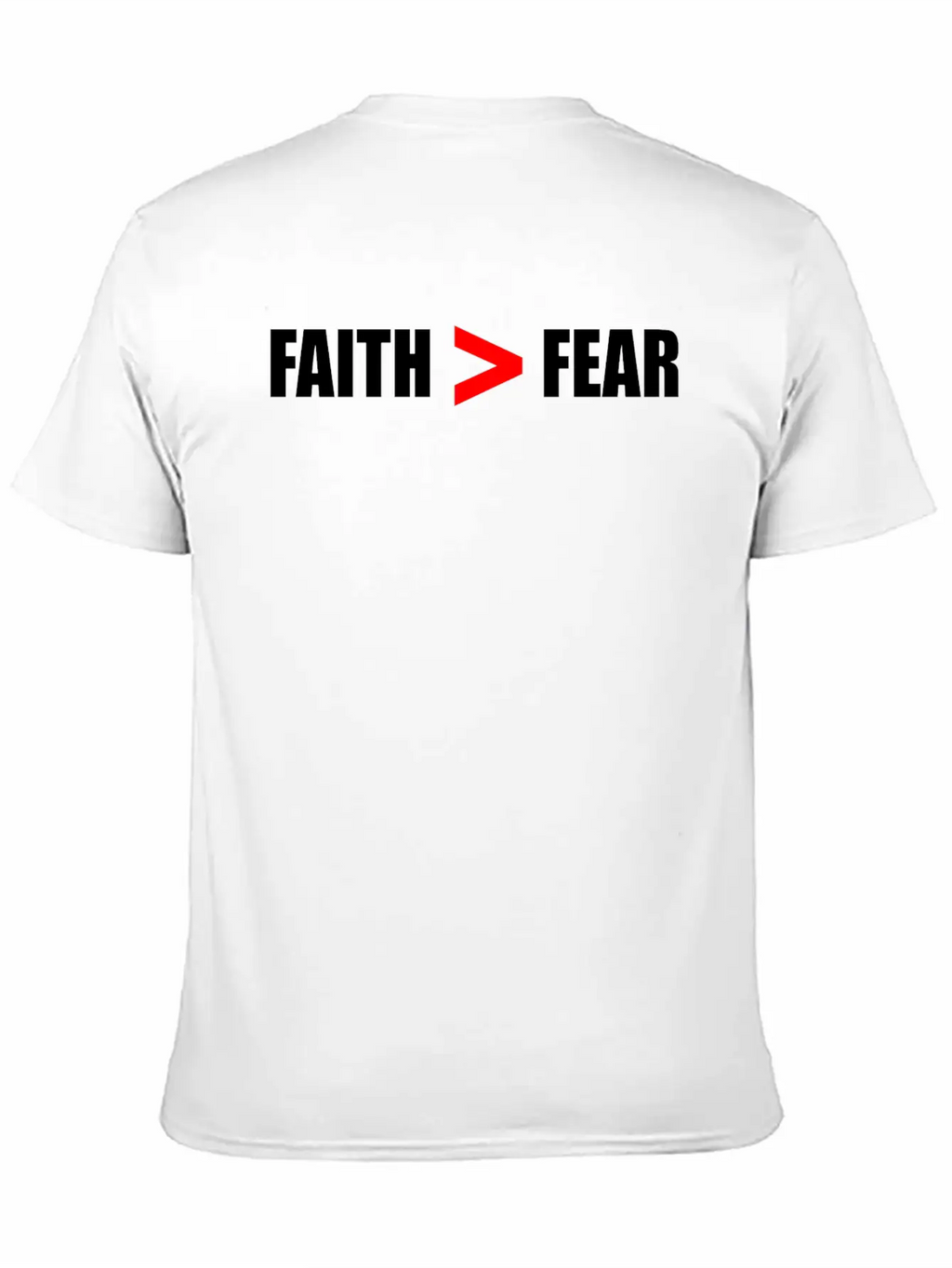 Faith Bigger Than Fear Breathable Soft Cotton T-Shirt – Timeless Casual Look