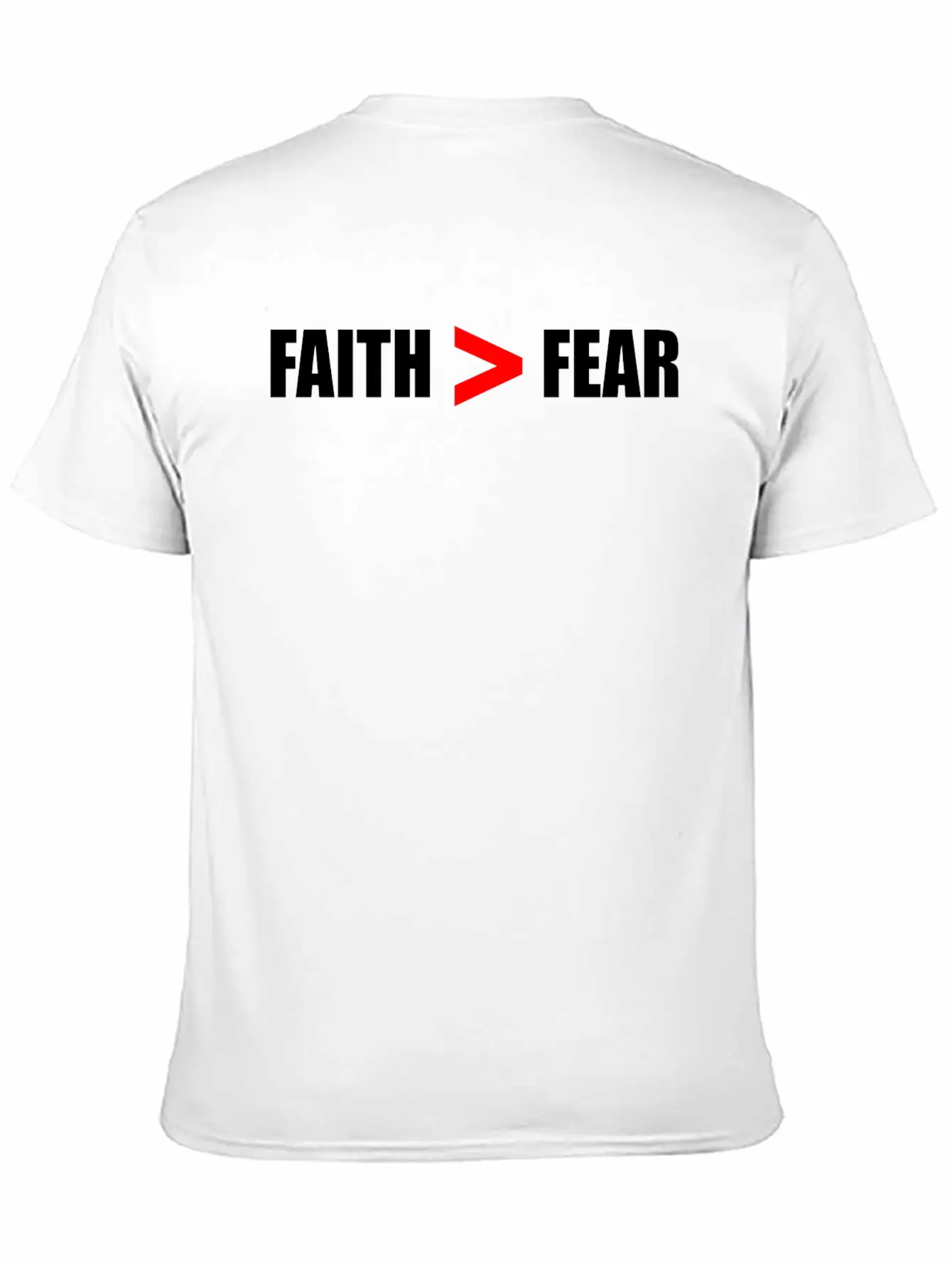 Faith Bigger Than Fear Breathable Soft Cotton T-Shirt – Timeless Casual Look