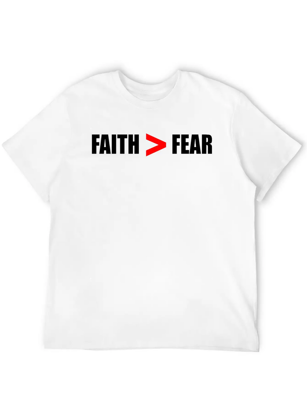 Faith Bigger Than Fear Breathable Soft Cotton T-Shirt – Timeless Casual Look