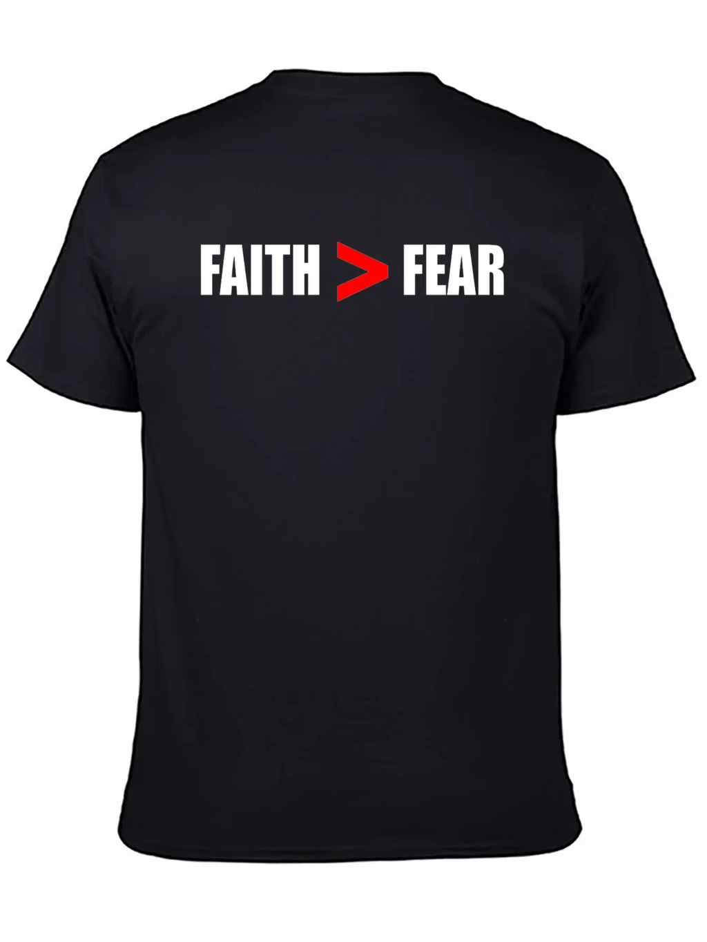 Faith Bigger Than Fear Breathable Soft Cotton T-Shirt – Timeless Casual Look