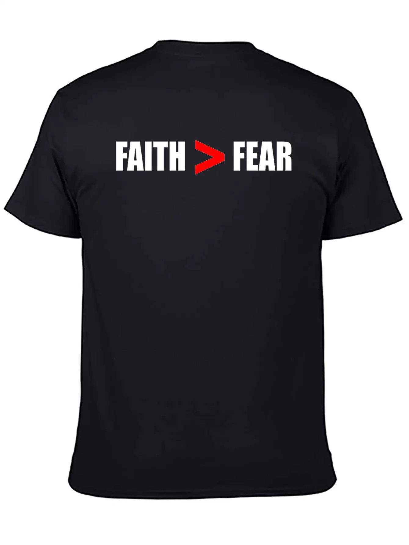 Faith Bigger Than Fear Breathable Soft Cotton T-Shirt – Timeless Casual Look