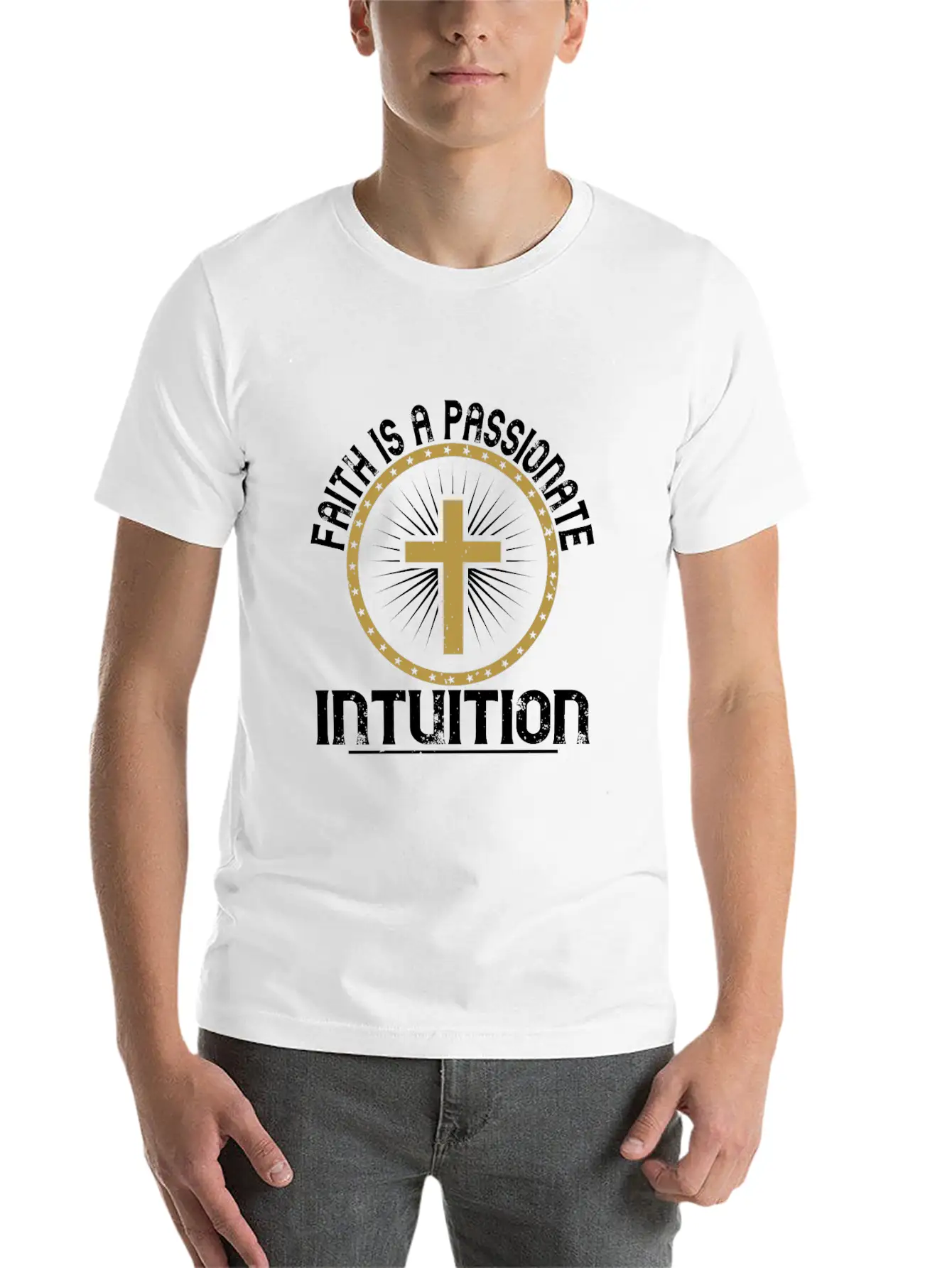 Faith Is A Passionate Intuition Unisex Short Sleeve Soft Cotton T-Shirt – Casual Everyday Wear