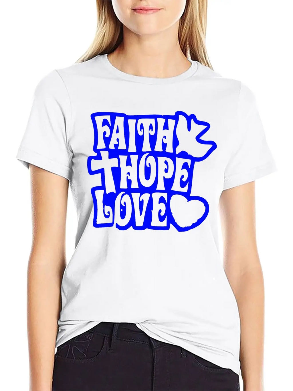Faith Love Hope Unisex Casual T-Shirt – Clean Design For Daily Comfort