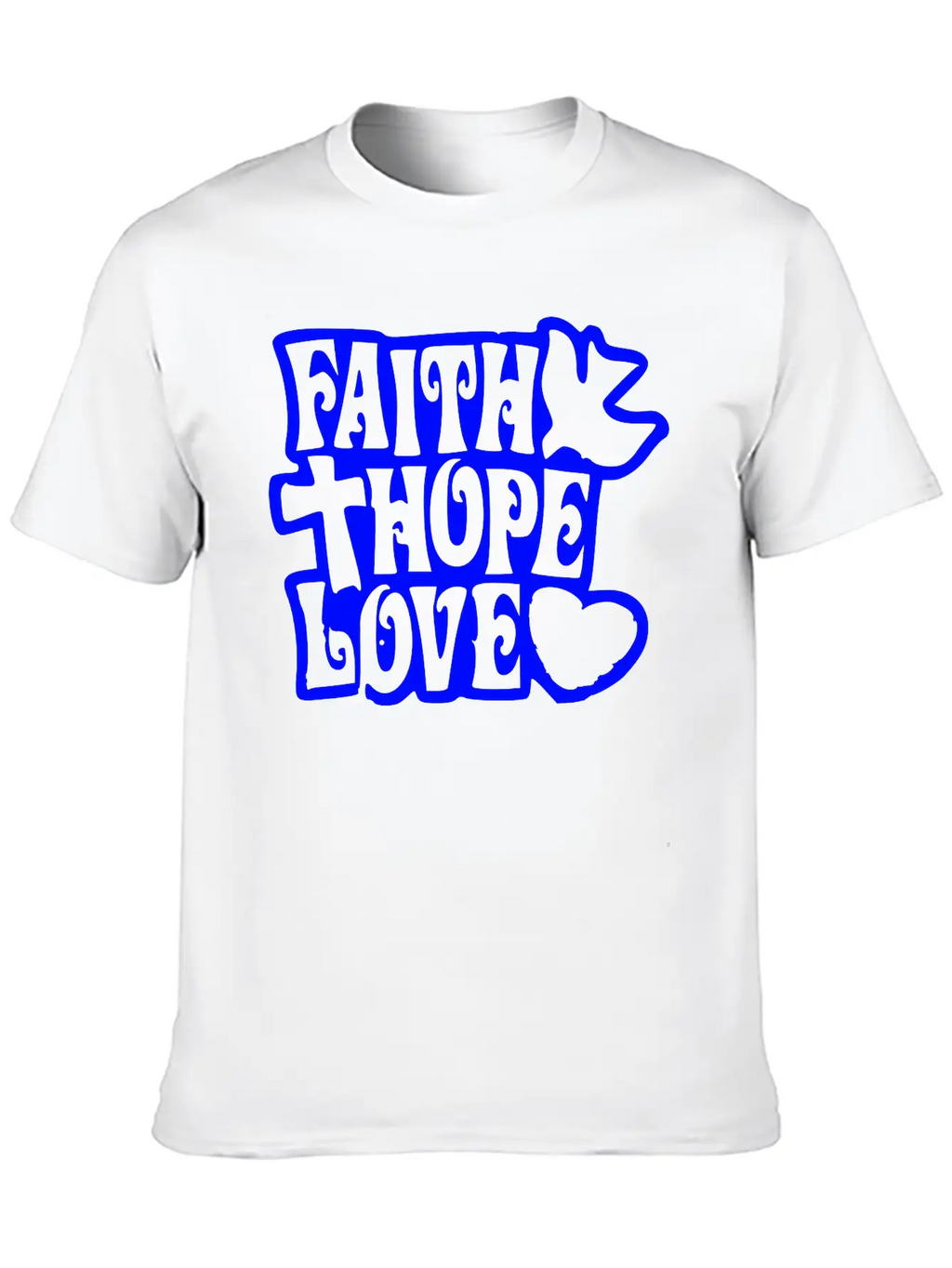 Faith Love Hope Unisex Casual T-Shirt – Clean Design For Daily Comfort