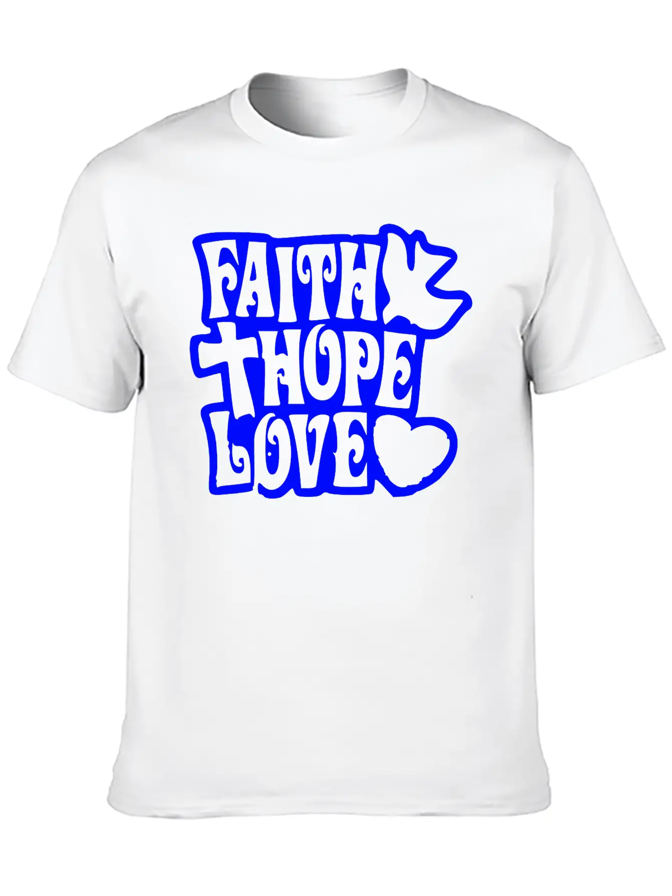 Faith Love Hope Unisex Casual T-Shirt – Clean Design For Daily Comfort