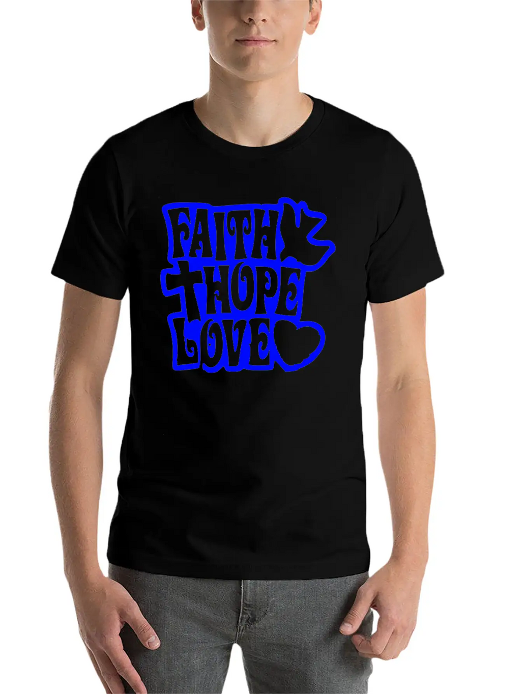 Faith Love Hope Unisex Casual T-Shirt – Clean Design For Daily Comfort