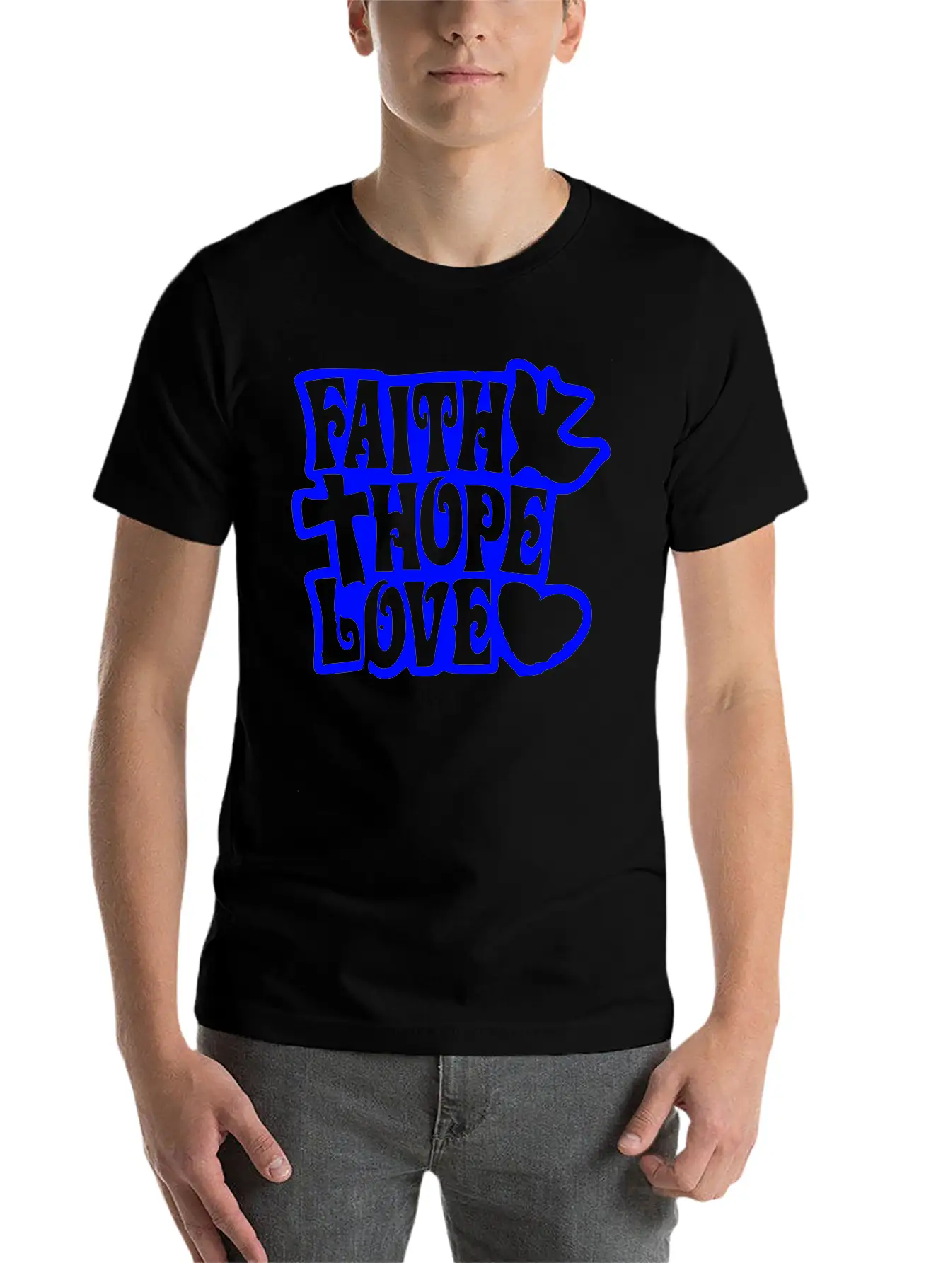 Faith Love Hope Unisex Casual T-Shirt – Clean Design For Daily Comfort
