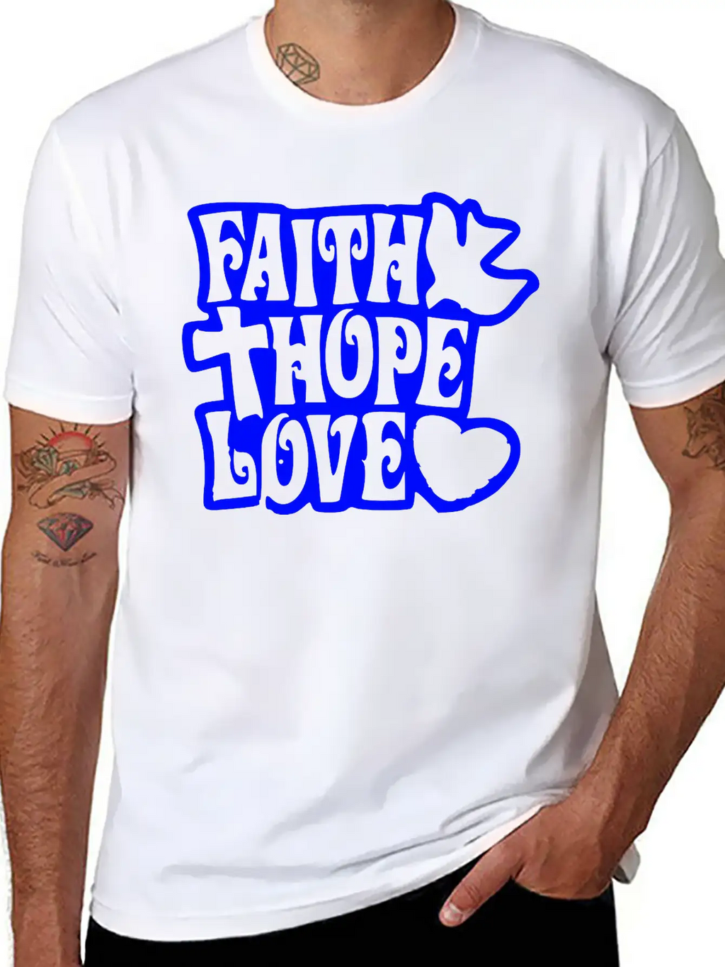 Faith Love Hope Unisex Casual T-Shirt – Clean Design For Daily Comfort