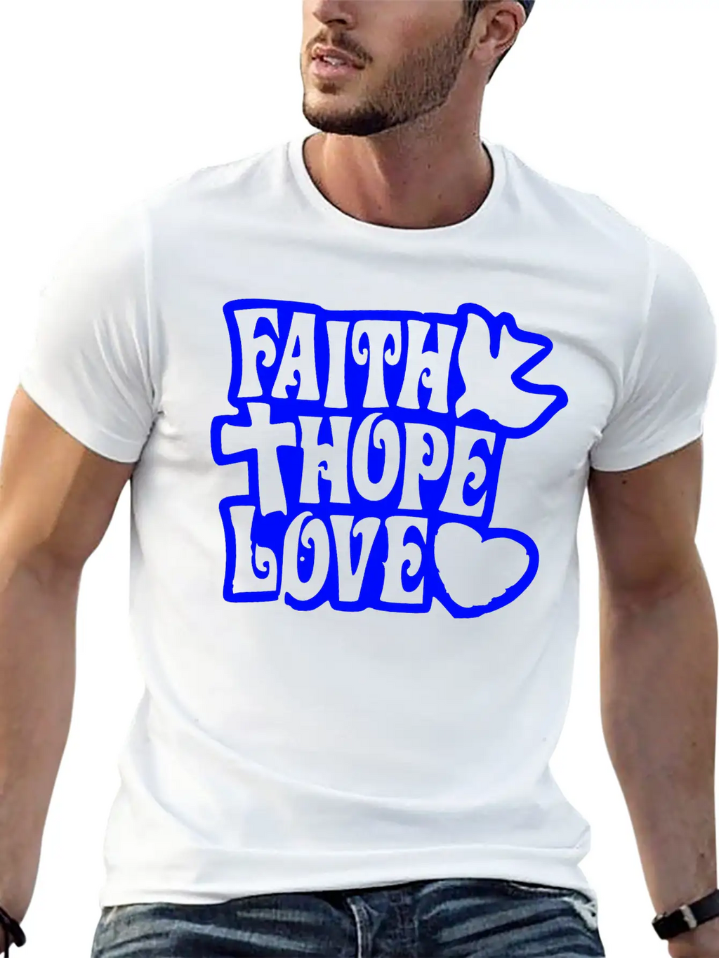 Faith Love Hope Unisex Casual T-Shirt – Clean Design For Daily Comfort