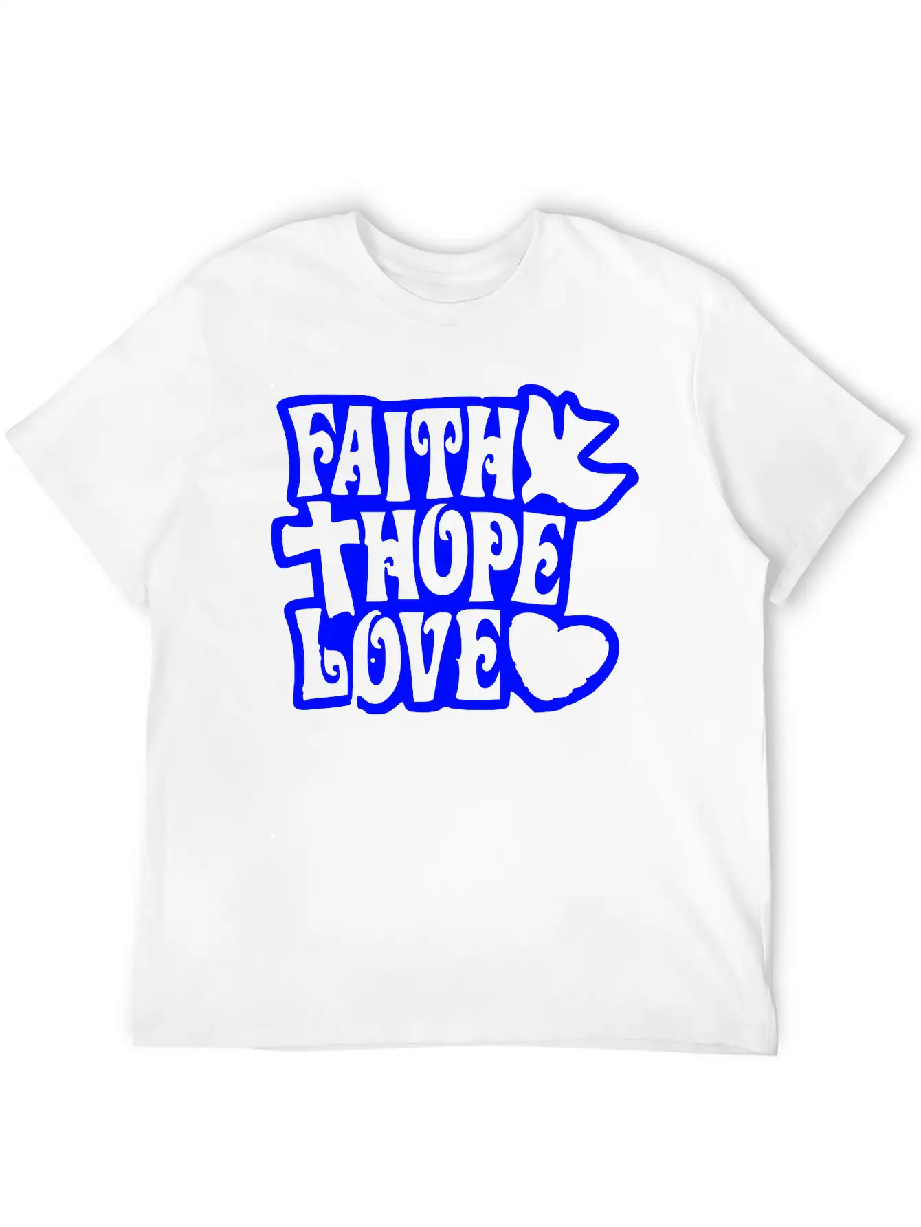 Faith Love Hope Unisex Casual T-Shirt – Clean Design For Daily Comfort