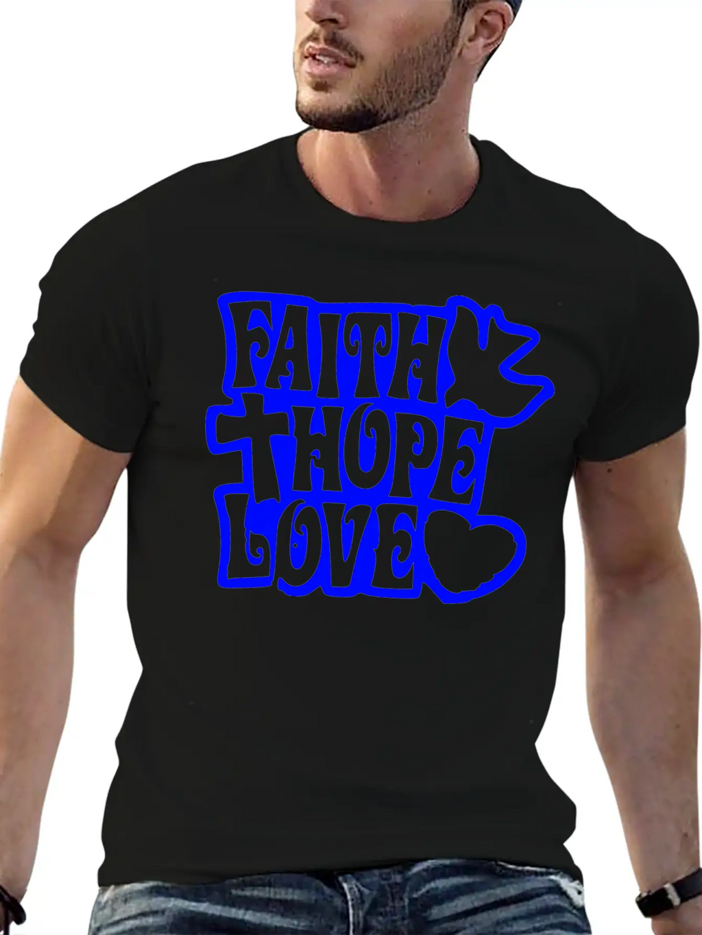 Faith Love Hope Unisex Casual T-Shirt – Clean Design For Daily Comfort