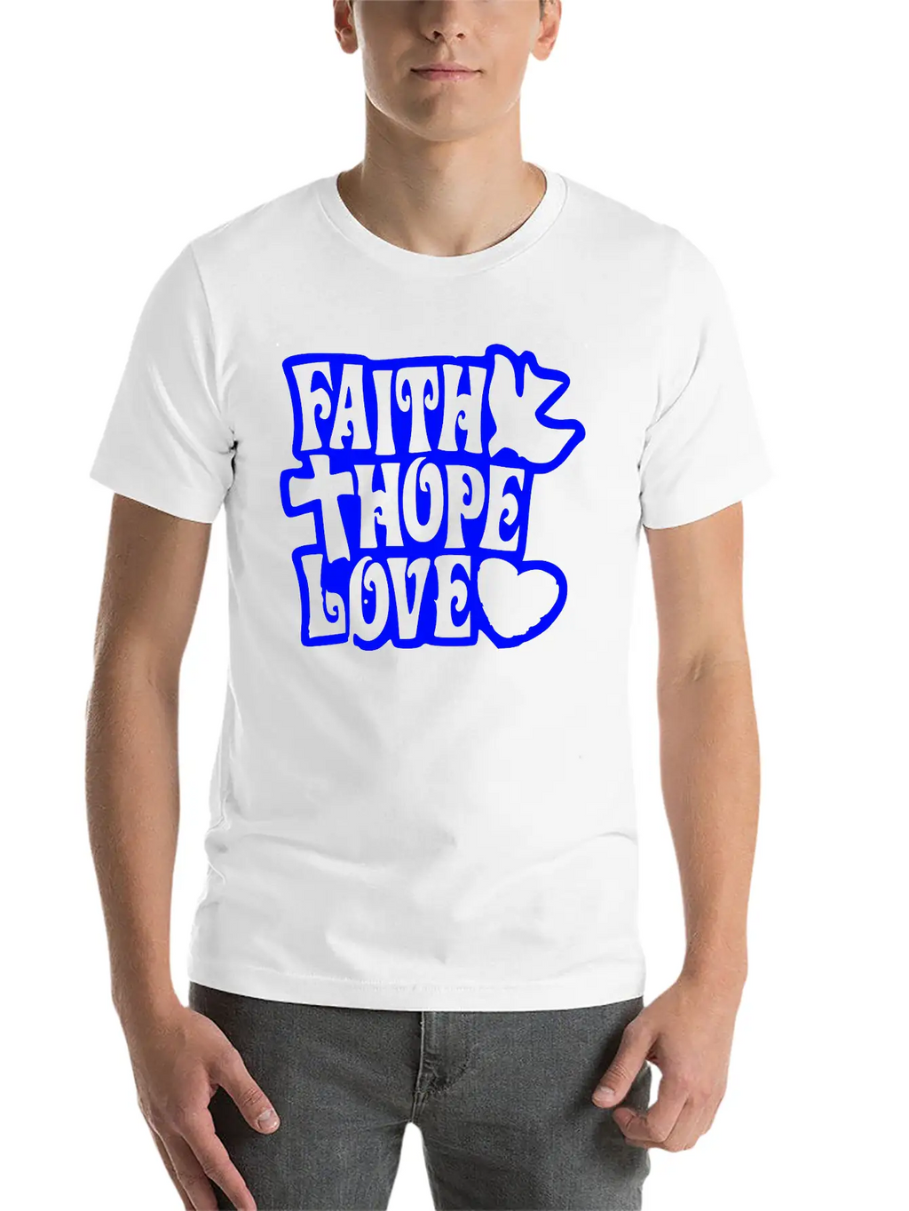 Faith Love Hope Unisex Casual T-Shirt – Clean Design For Daily Comfort