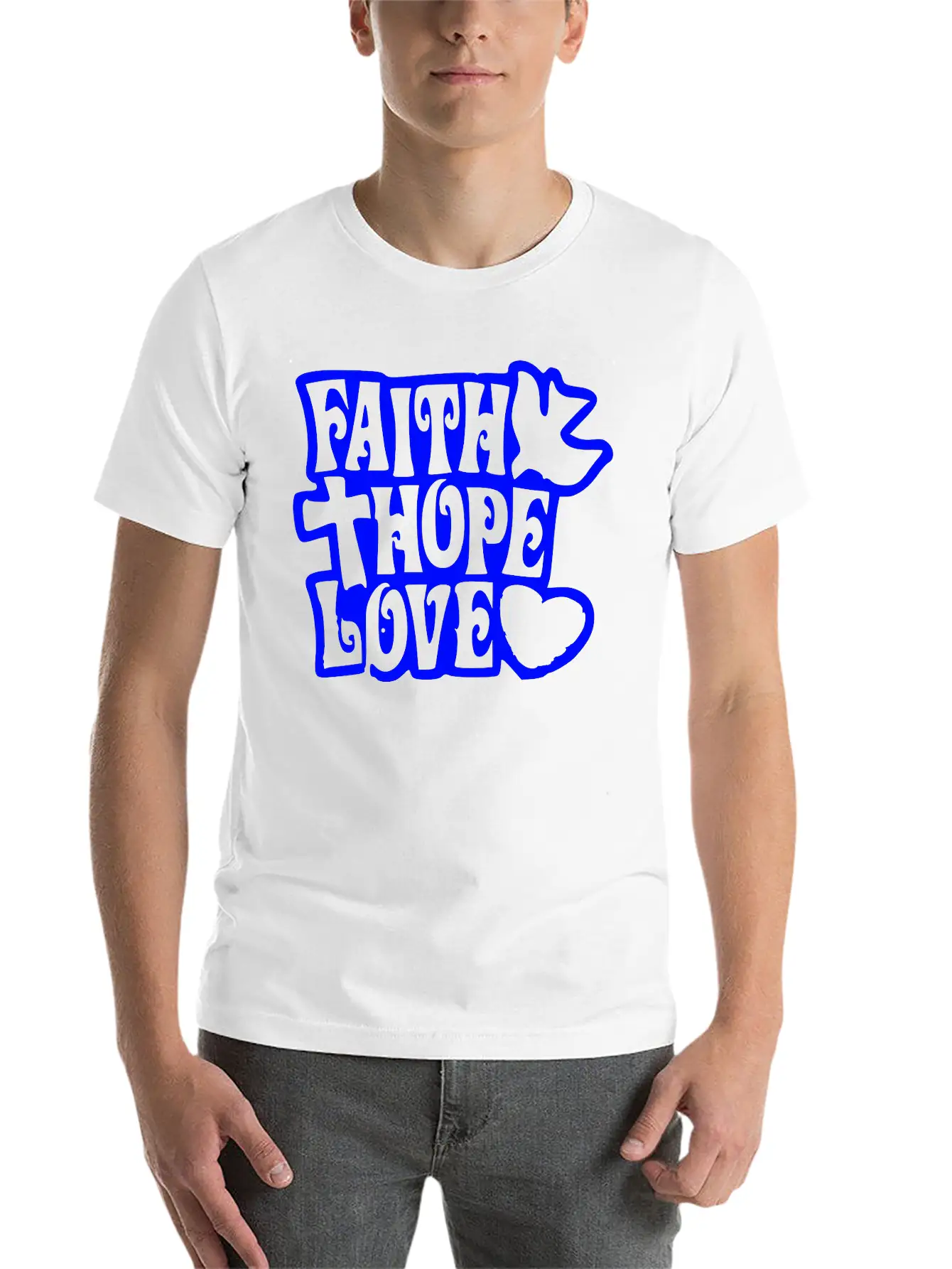 Faith Love Hope Unisex Casual T-Shirt – Clean Design For Daily Comfort