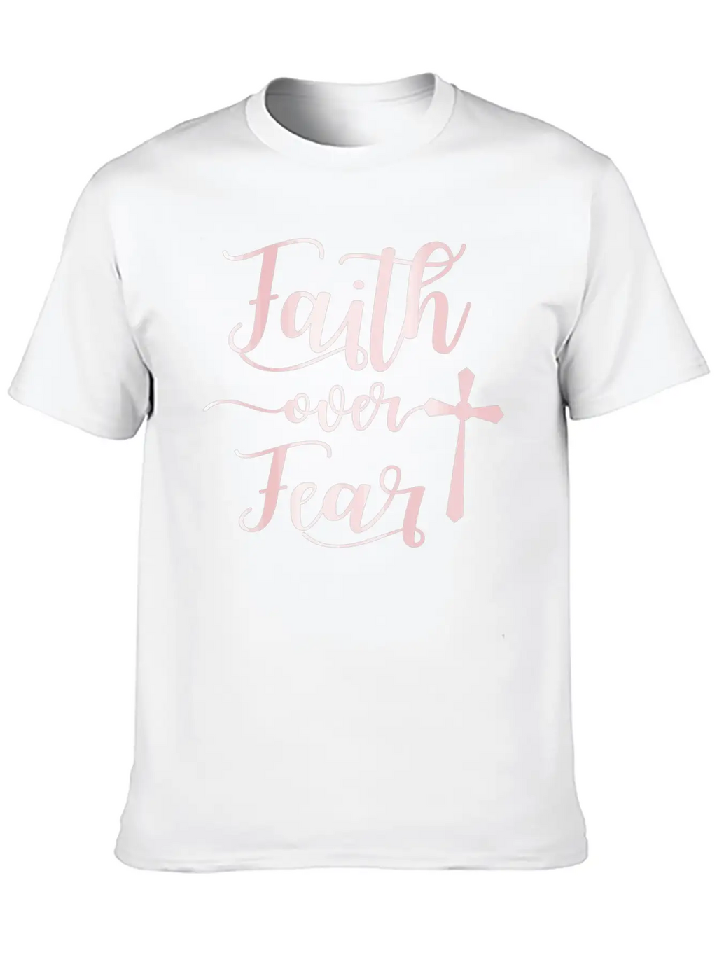 Faith Over Fear Bible Verse Quote Cute Christian C Unisex Casual T-Shirt – Clean Design For Daily Comfort