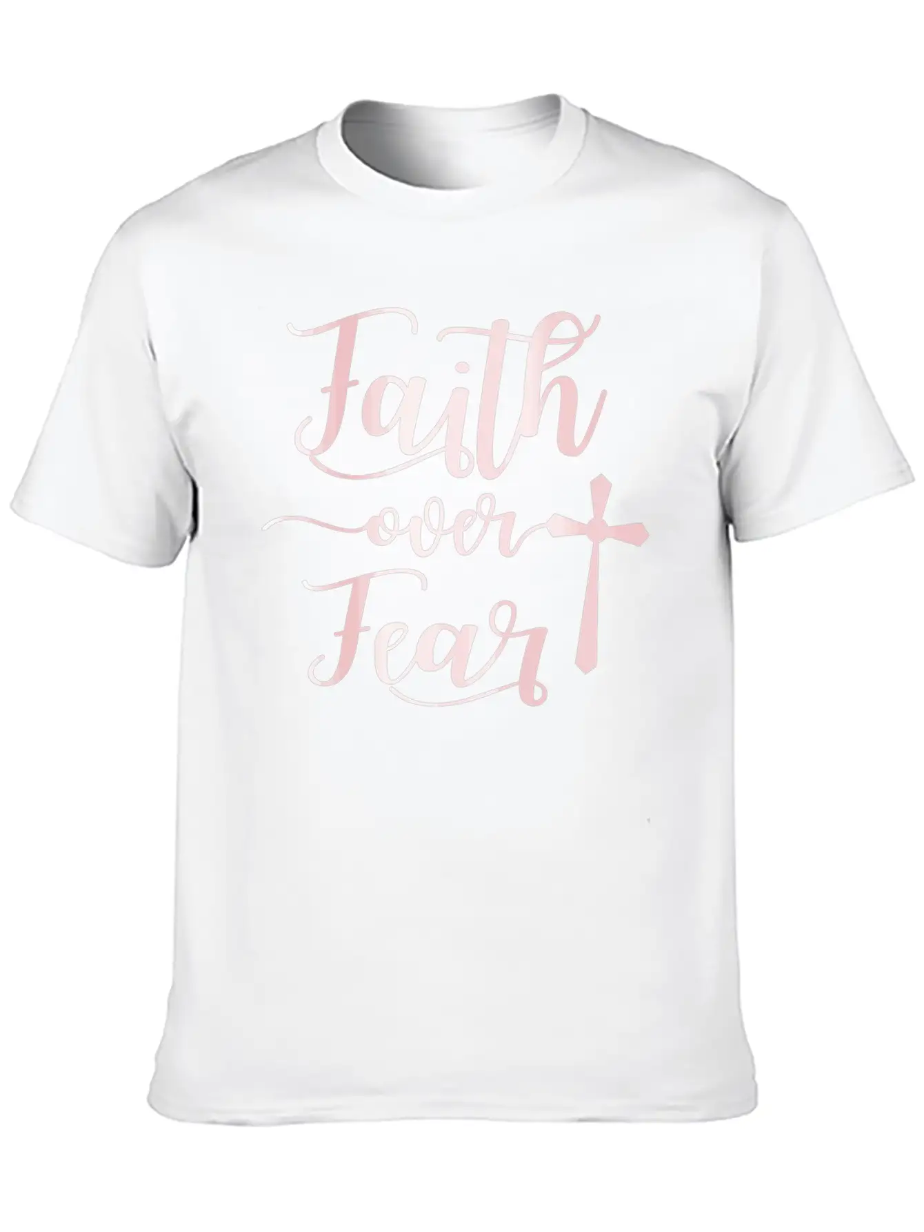 Faith Over Fear Bible Verse Quote Cute Christian C Unisex Casual T-Shirt – Clean Design For Daily Comfort
