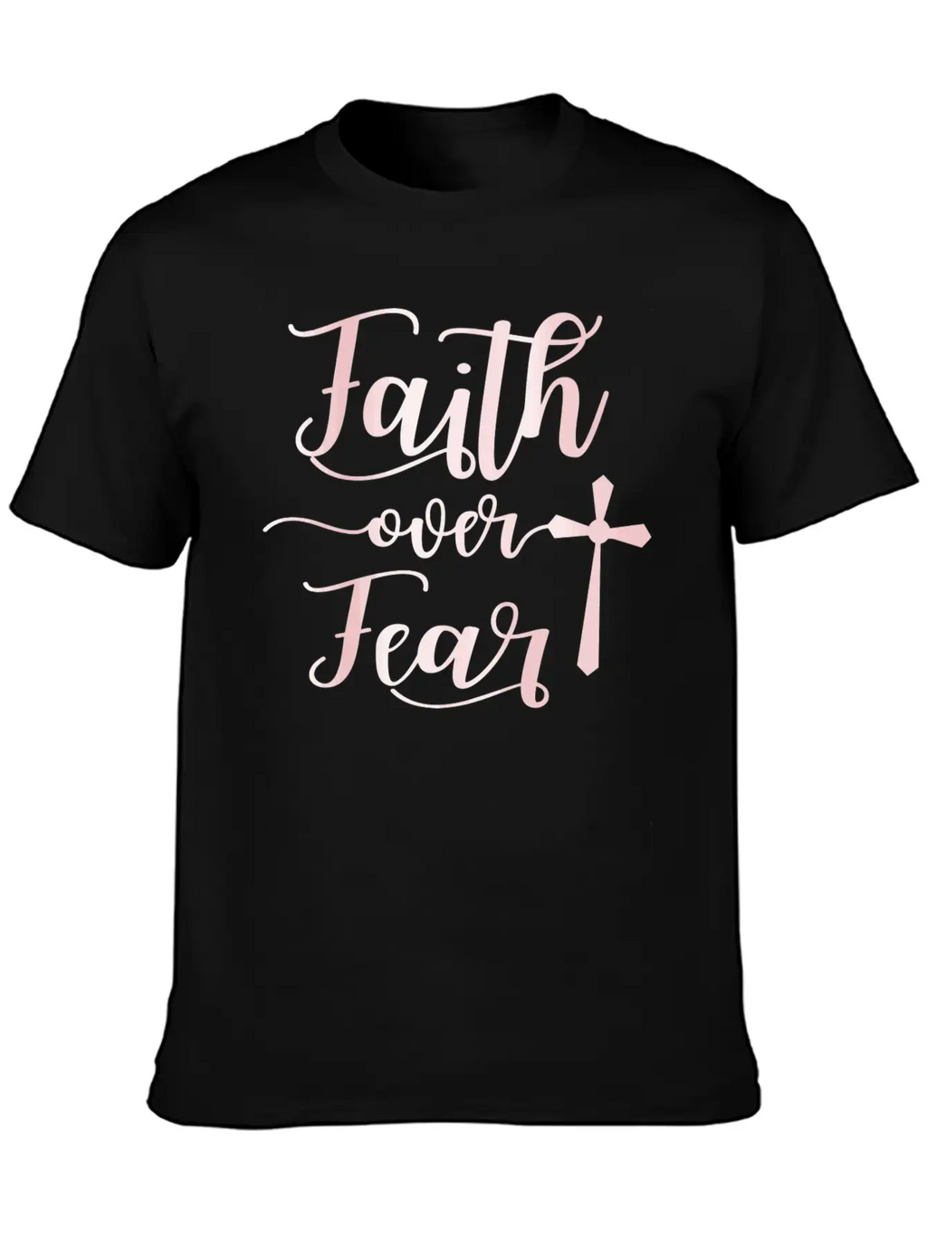 Faith Over Fear Bible Verse Quote Cute Christian C Unisex Casual T-Shirt – Clean Design For Daily Comfort