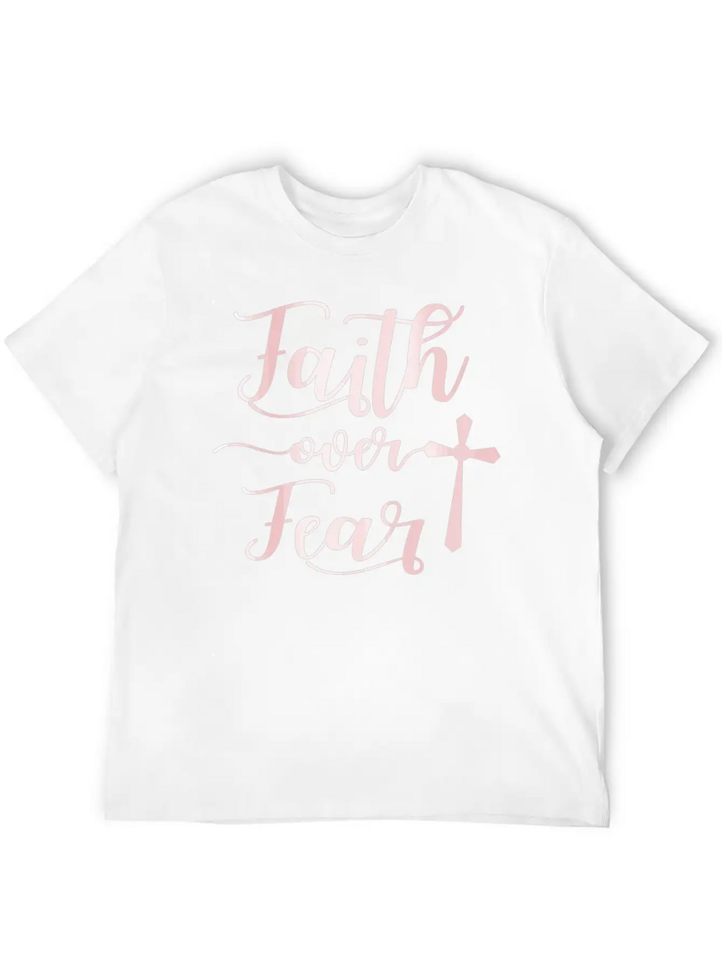 Faith Over Fear Bible Verse Quote Cute Christian C Unisex Casual T-Shirt – Clean Design For Daily Comfort