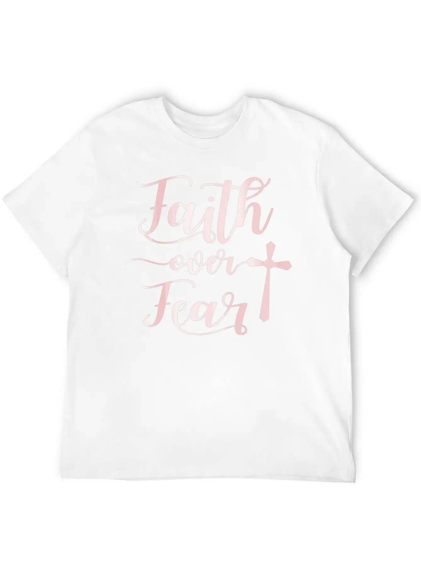 Faith Over Fear Bible Verse Quote Cute Christian C Unisex Casual T-Shirt – Clean Design For Daily Comfort