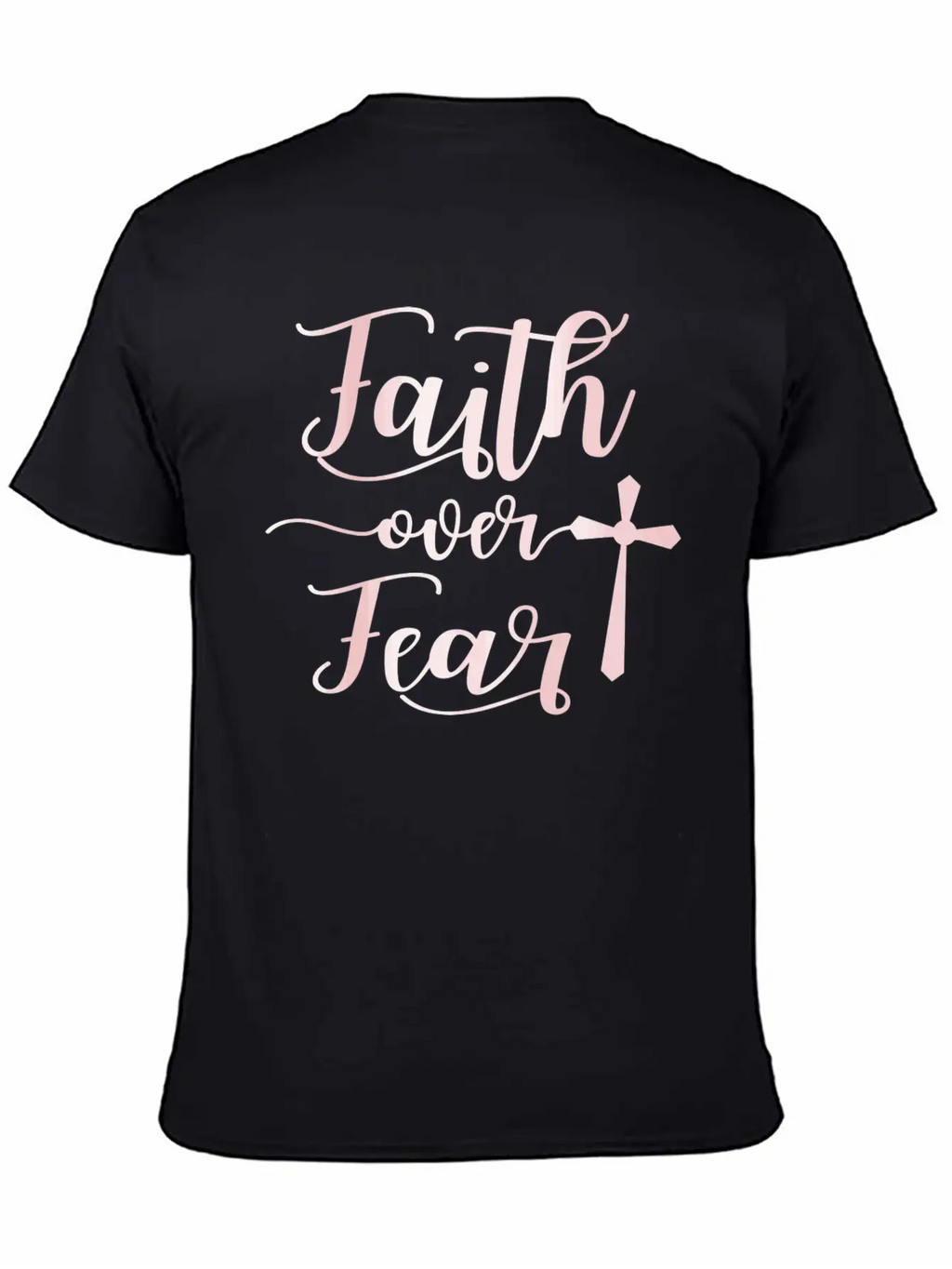 Faith Over Fear Bible Verse Quote Cute Christian C Unisex Casual T-Shirt – Clean Design For Daily Comfort