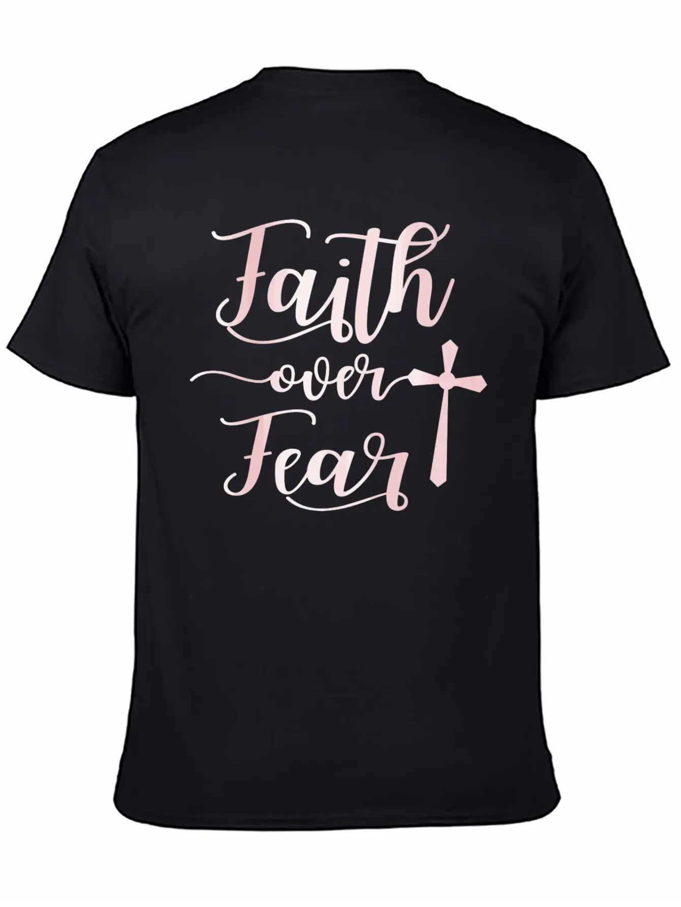 Faith Over Fear Bible Verse Quote Cute Christian C Unisex Casual T-Shirt – Clean Design For Daily Comfort