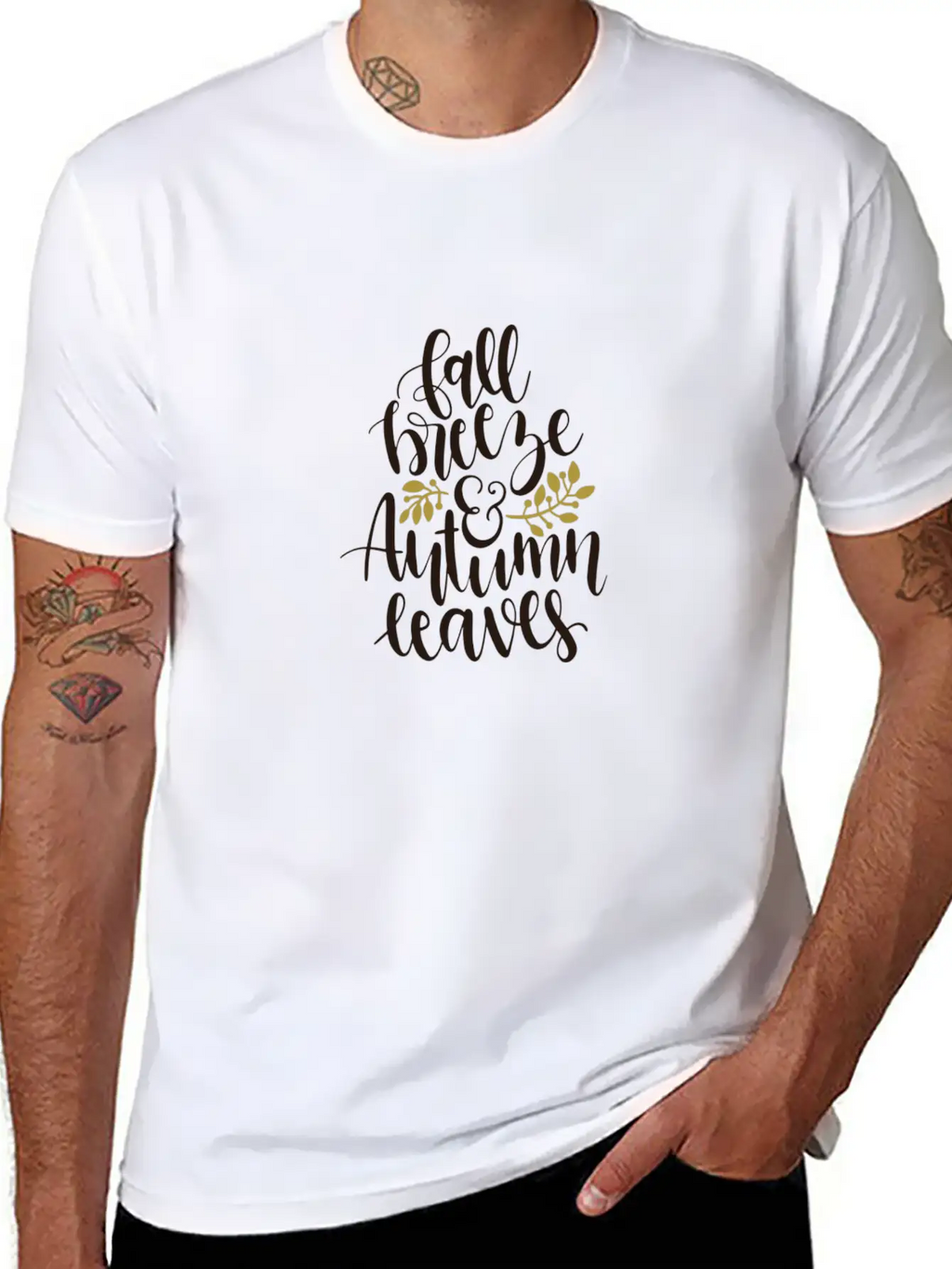 Fall Breeze And Autumn Leaves Essential Cotton Tee For Daily Outfits – Unisex Style