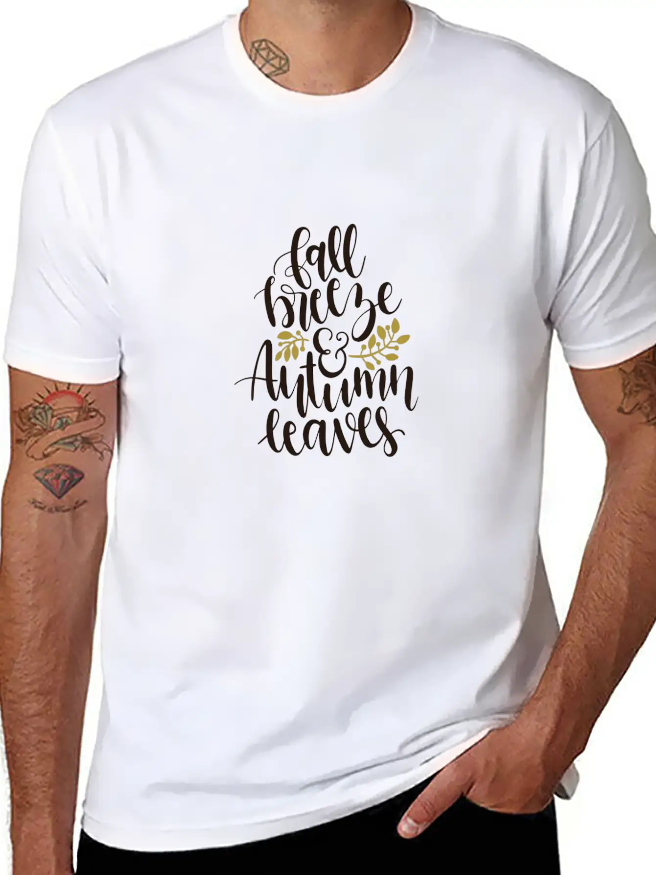 Fall Breeze And Autumn Leaves Essential Cotton Tee For Daily Outfits – Unisex Style