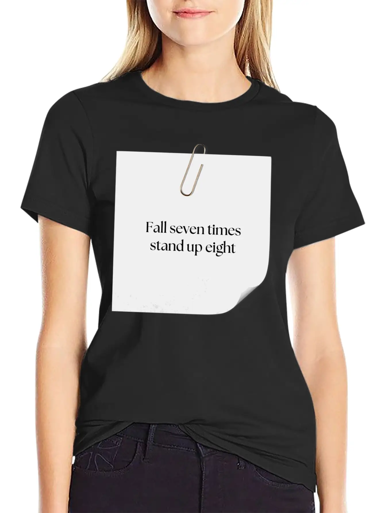 FALL SEVEN TIMES STAND UP EIGHT Unisex Casual T-Shirt – Clean Design For Daily Comfort