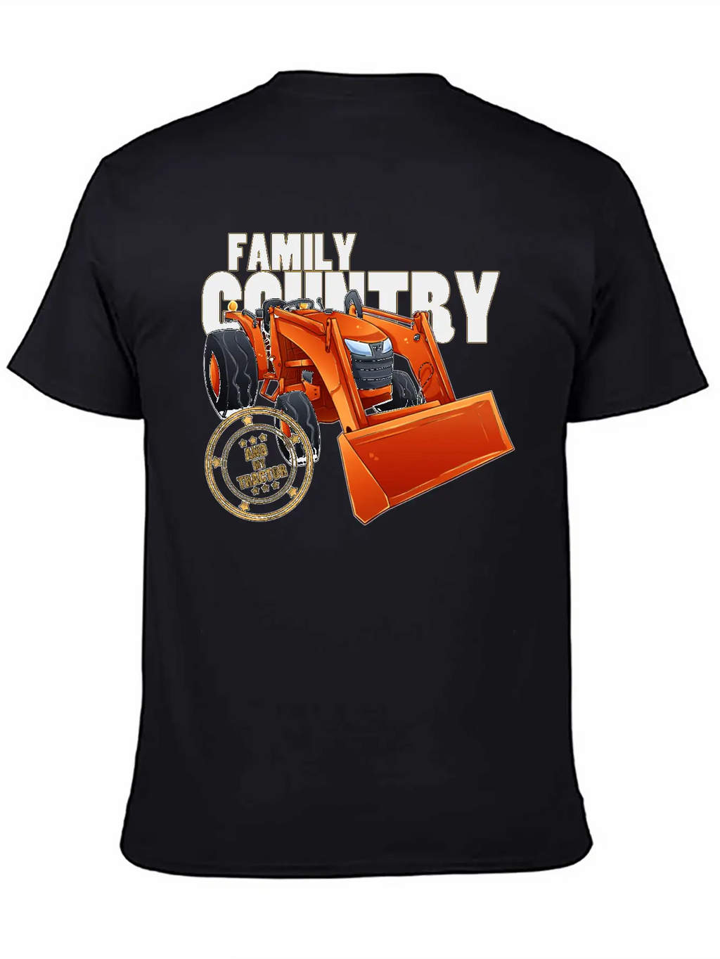 Family, Country & My Tractor Unisex Short Sleeve Soft Cotton T-Shirt – Casual Everyday Wear