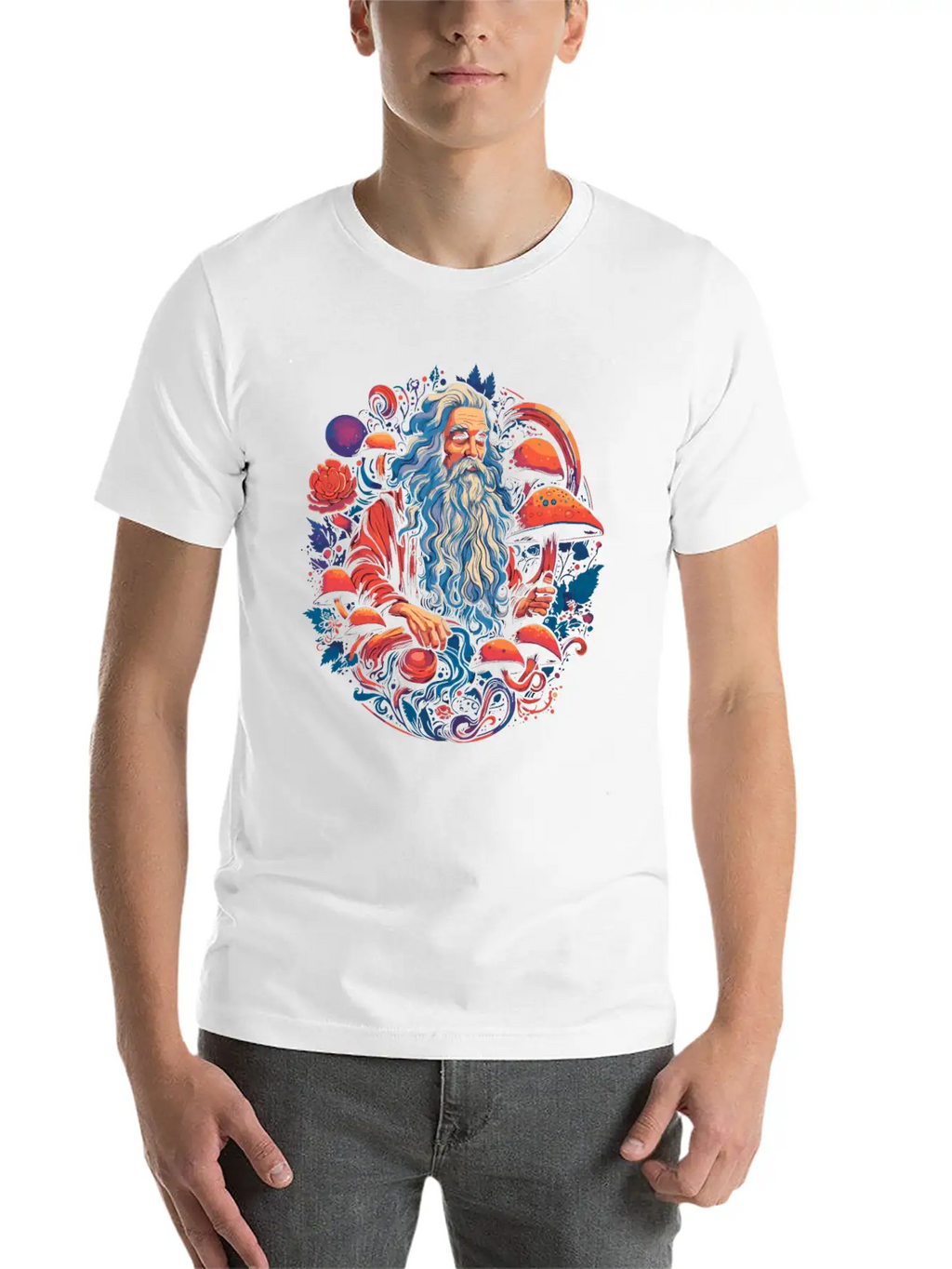 Fantasy Mushroom | Forest | Nature | Goa Festival Casual Graphic T-Shirt – Simple And Comfortable Daily Wear