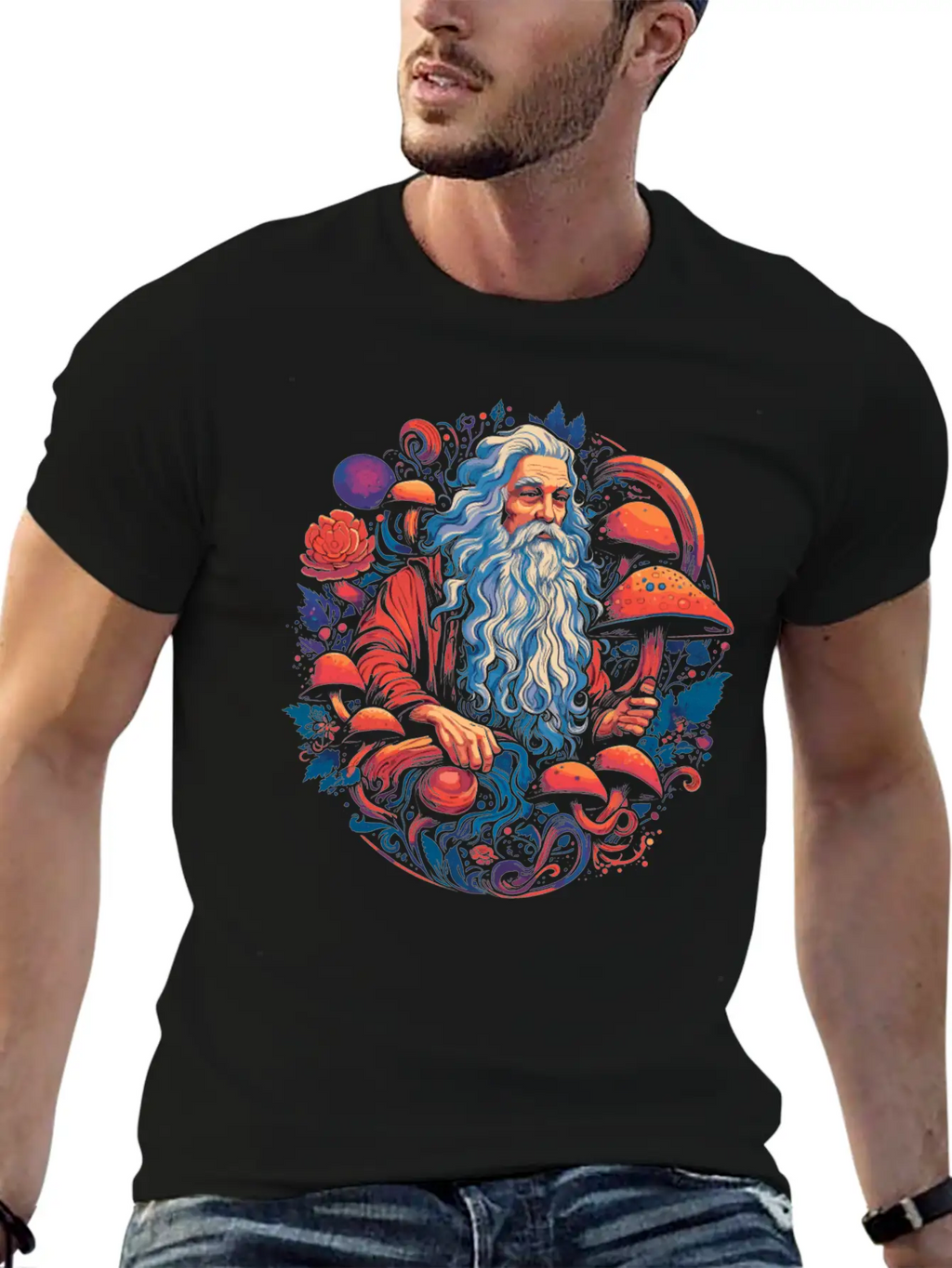 Fantasy Mushroom | Forest | Nature | Goa Festival Casual Graphic T-Shirt – Simple And Comfortable Daily Wear