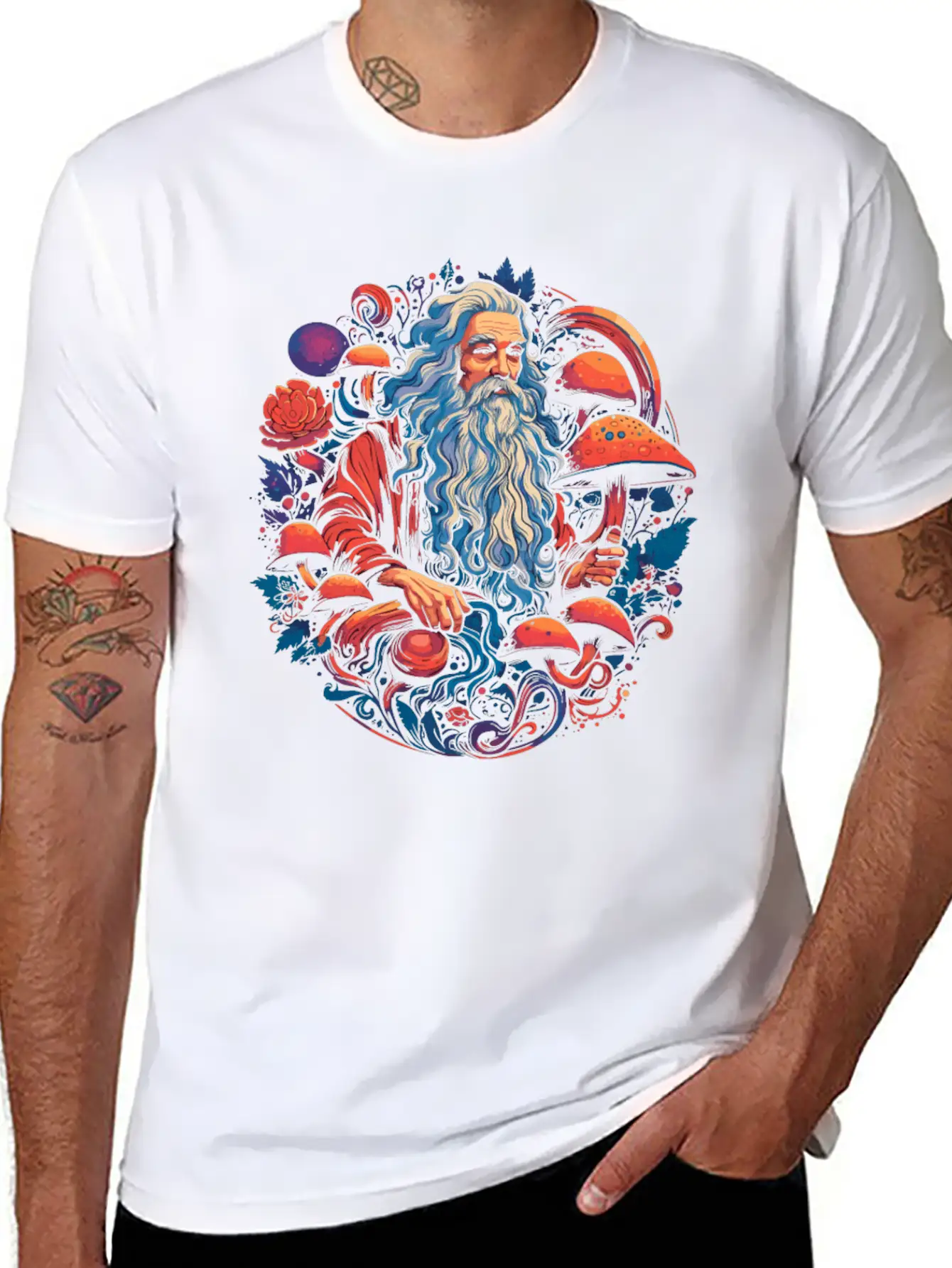 Fantasy Mushroom | Forest | Nature | Goa Festival Casual Graphic T-Shirt – Simple And Comfortable Daily Wear