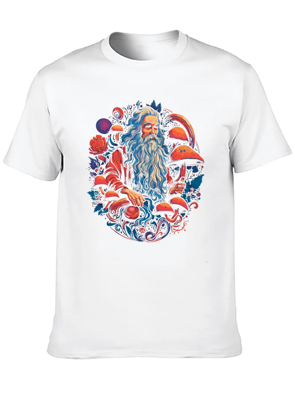 Fantasy Mushroom | Forest | Nature | Goa Festival Casual Graphic T-Shirt – Simple And Comfortable Daily Wear