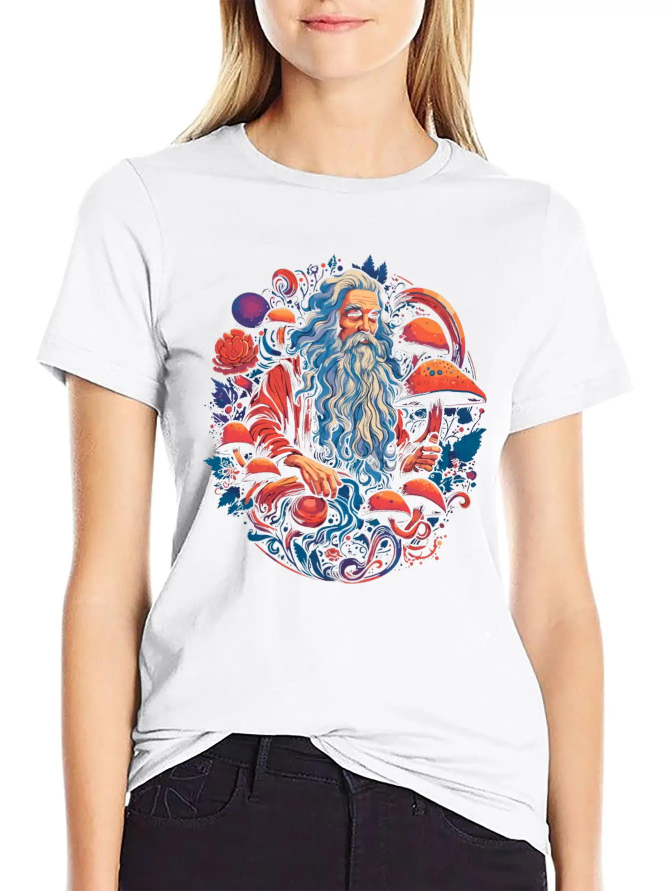 Fantasy Mushroom | Forest | Nature | Goa Festival Casual Graphic T-Shirt – Simple And Comfortable Daily Wear