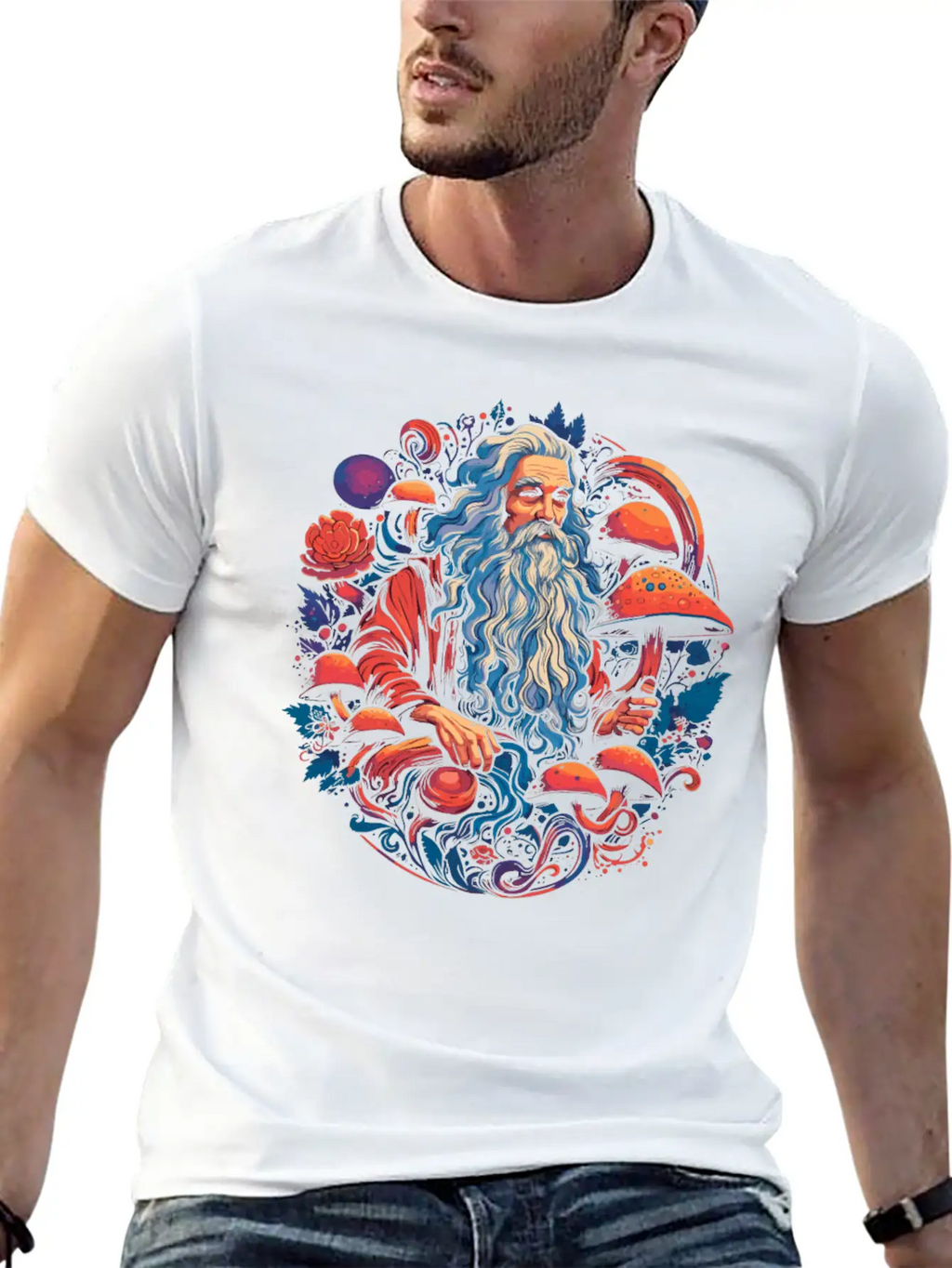 Fantasy Mushroom | Forest | Nature | Goa Festival Casual Graphic T-Shirt – Simple And Comfortable Daily Wear