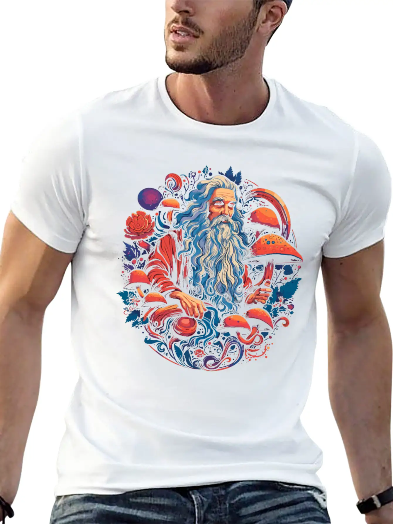 Fantasy Mushroom | Forest | Nature | Goa Festival Casual Graphic T-Shirt – Simple And Comfortable Daily Wear
