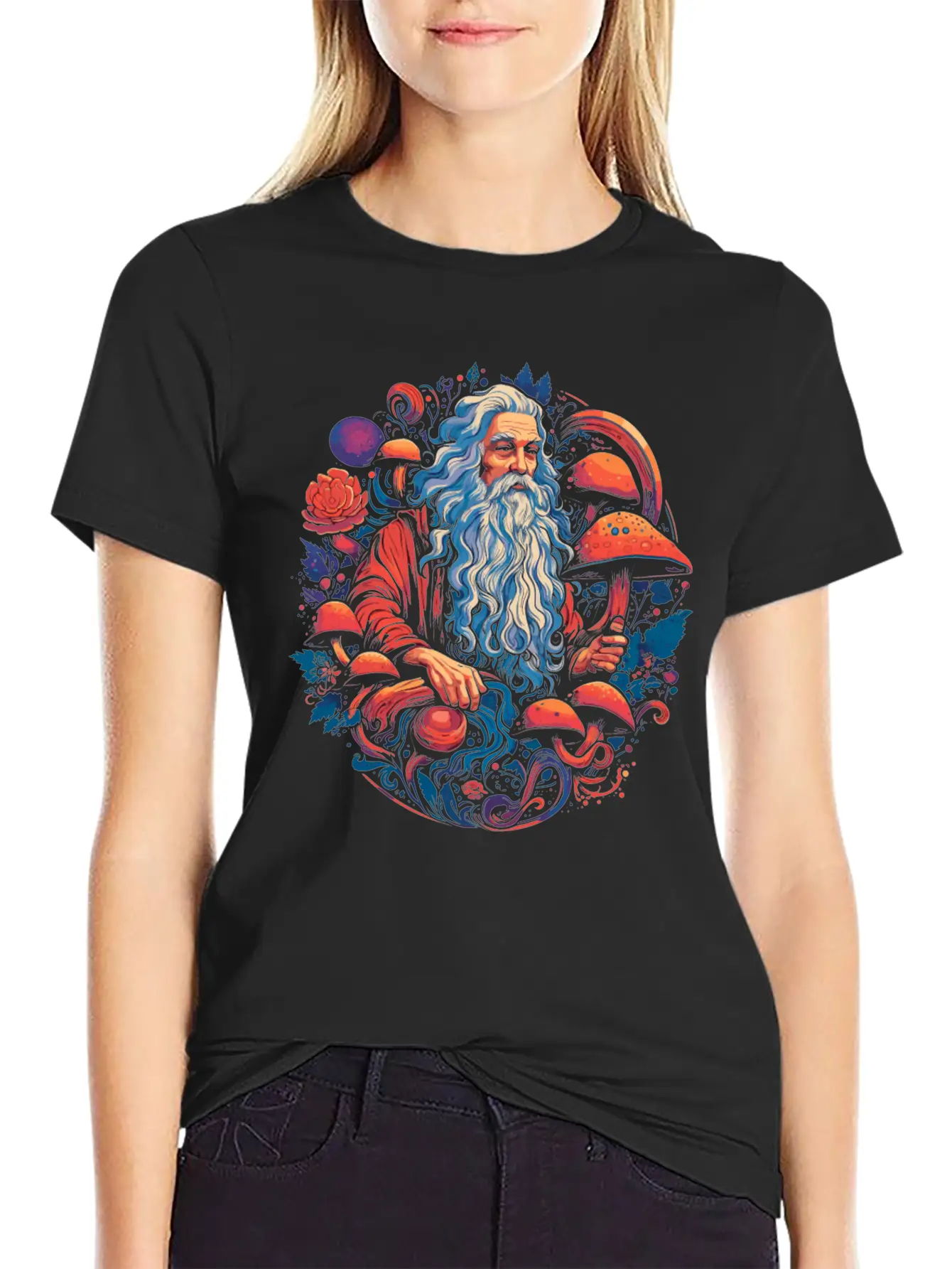 Fantasy Mushroom | Forest | Nature | Goa Festival Casual Graphic T-Shirt – Simple And Comfortable Daily Wear