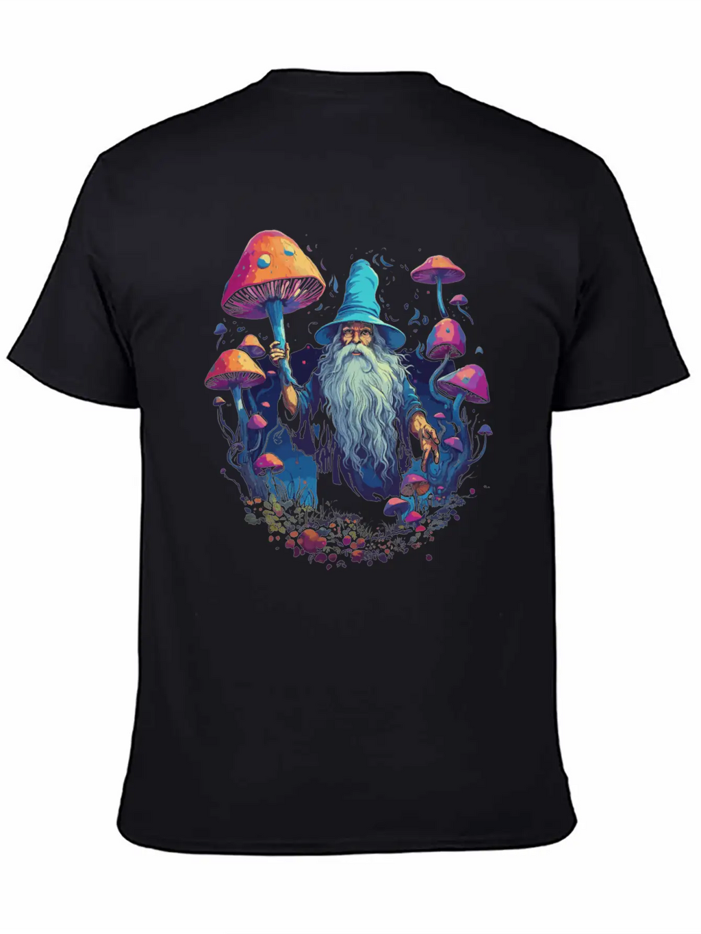 Fantasy Mushroom | Forest | Nature | Goa Festival Unisex Short Sleeve Soft Cotton T-Shirt – Casual Everyday Wear
