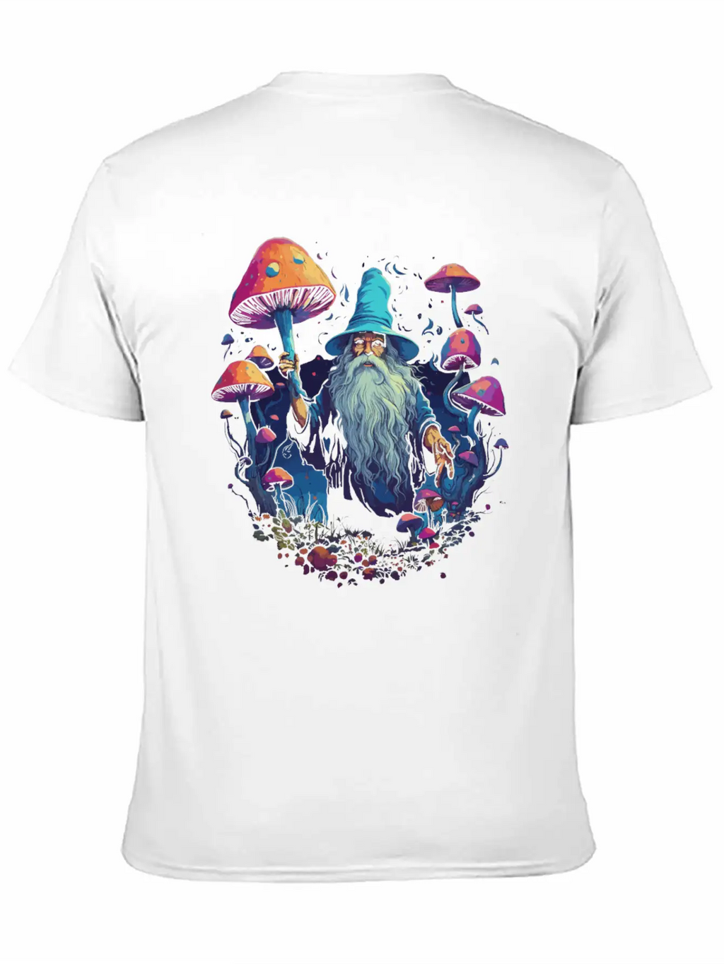 Fantasy Mushroom | Forest | Nature | Goa Festival Unisex Short Sleeve Soft Cotton T-Shirt – Casual Everyday Wear