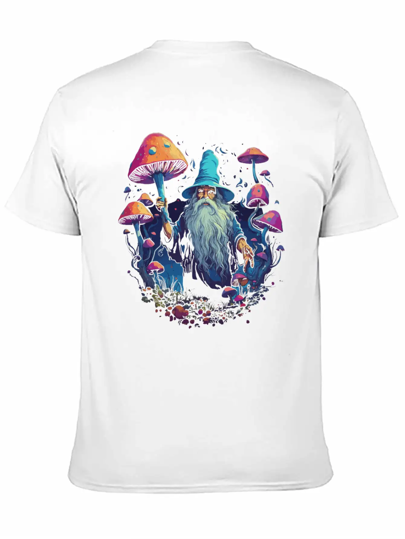 Fantasy Mushroom | Forest | Nature | Goa Festival Unisex Short Sleeve Soft Cotton T-Shirt – Casual Everyday Wear