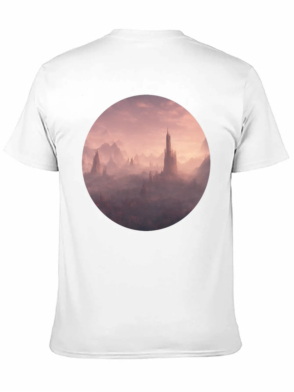 Fantasy Surreal Landscape Unisex Short Sleeve Soft Cotton T-Shirt – Casual Everyday Wear