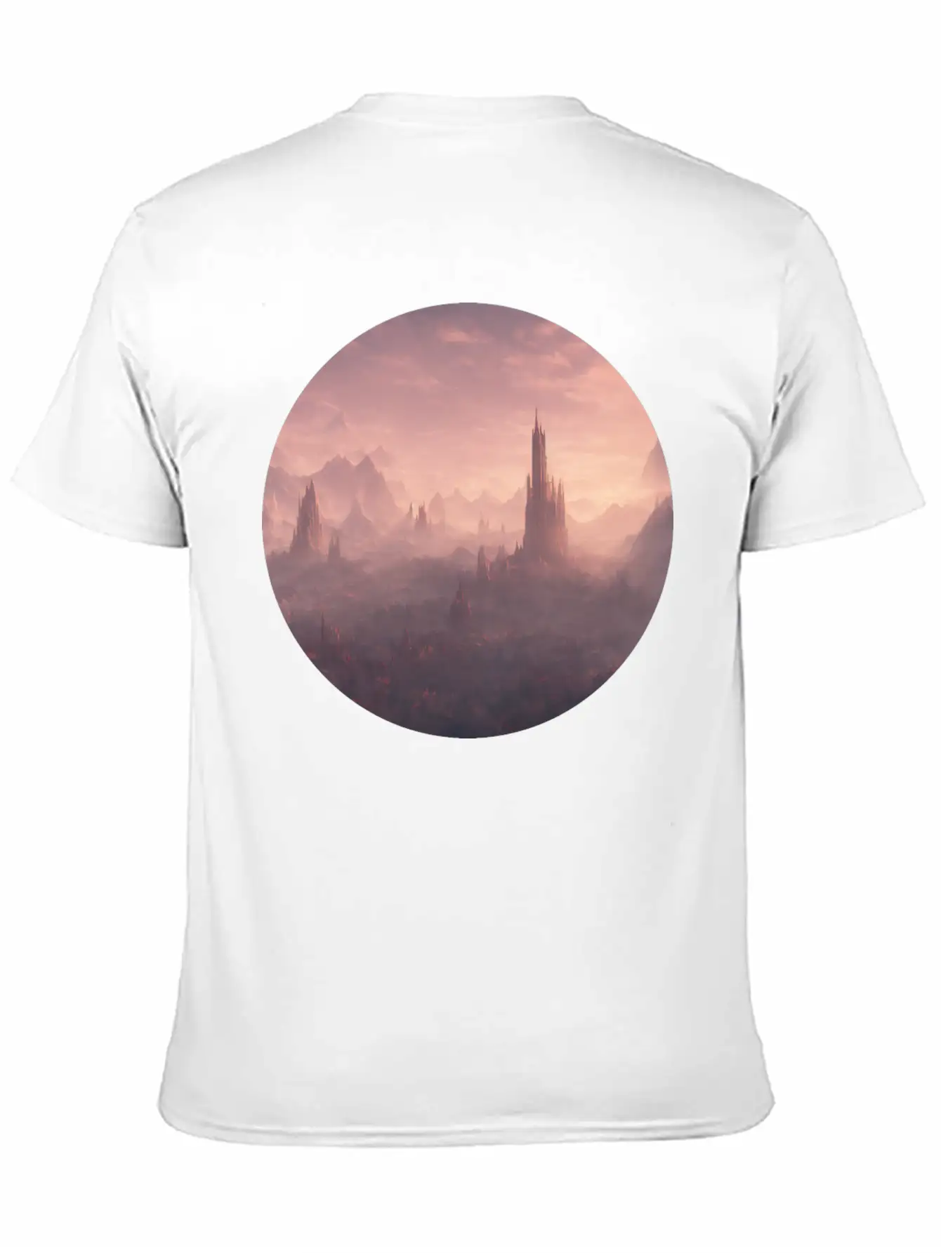 Fantasy Surreal Landscape Unisex Short Sleeve Soft Cotton T-Shirt – Casual Everyday Wear