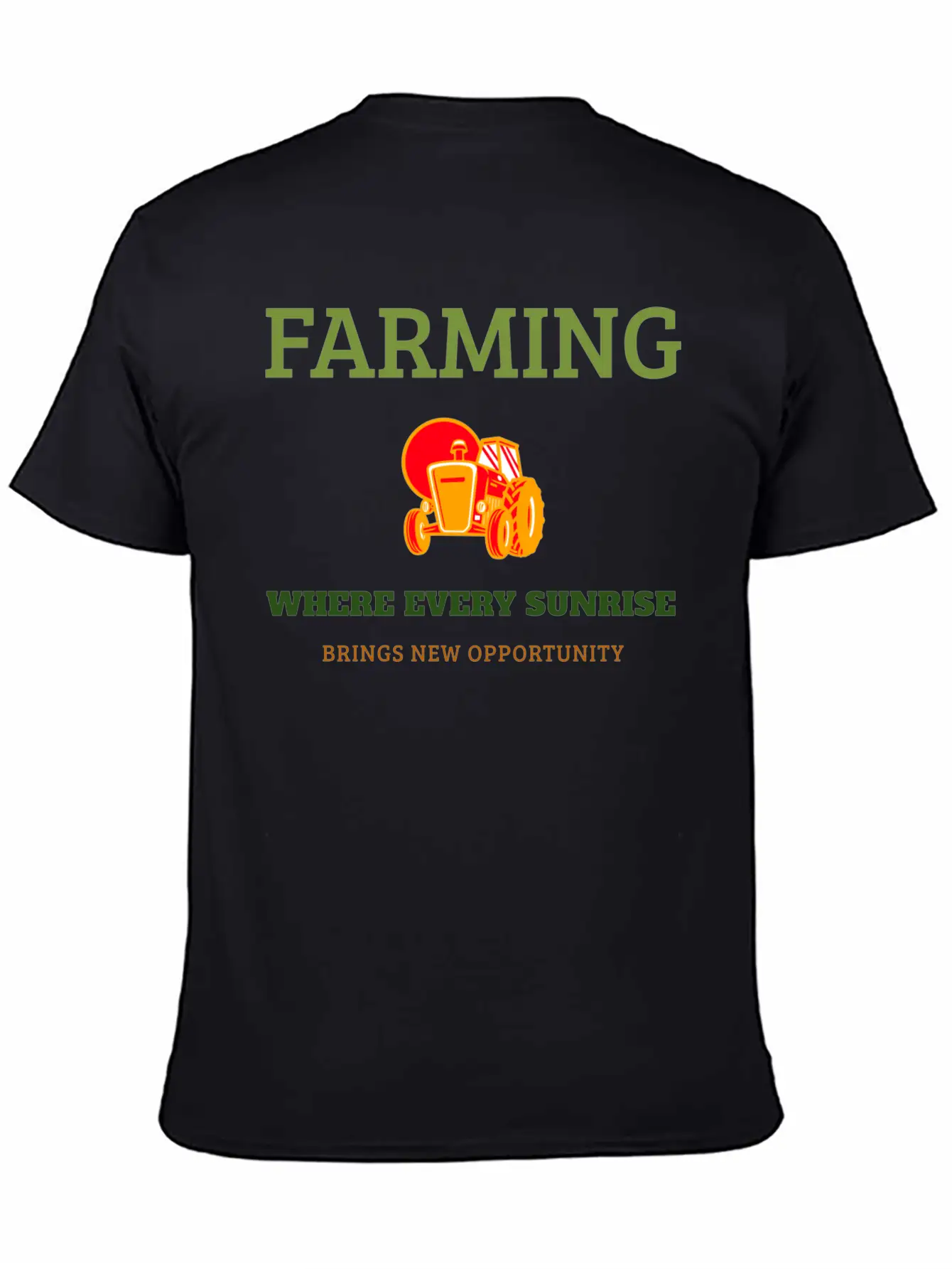 Farming Where Every Sunrise Brings New Opportunity Breathable Soft Cotton T-Shirt – Timeless Casual Look