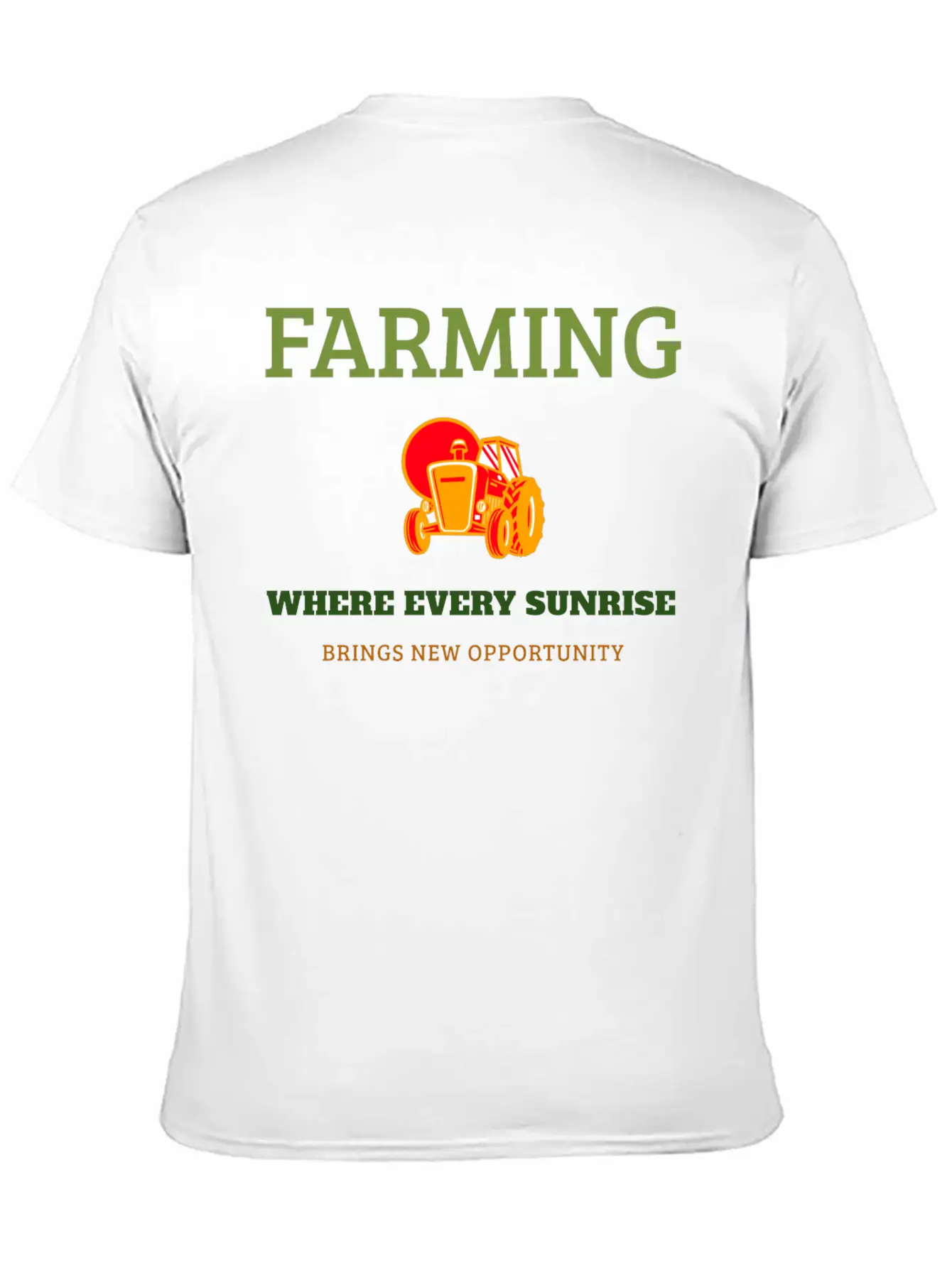 Farming Where Every Sunrise Brings New Opportunity Breathable Soft Cotton T-Shirt – Timeless Casual Look