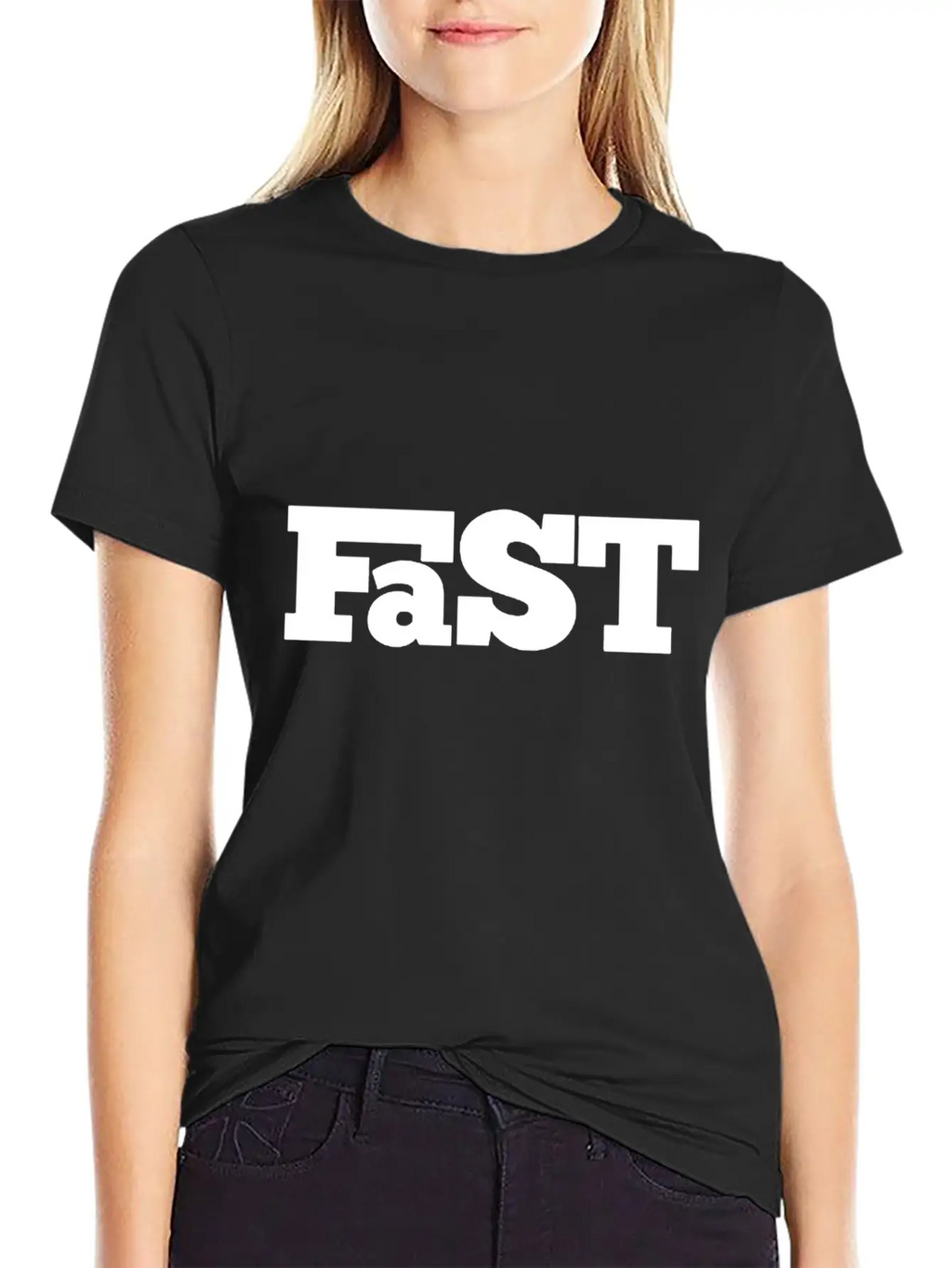 Fast Only Letter Funny Unisex Casual T-Shirt – Clean Design For Daily Comfort
