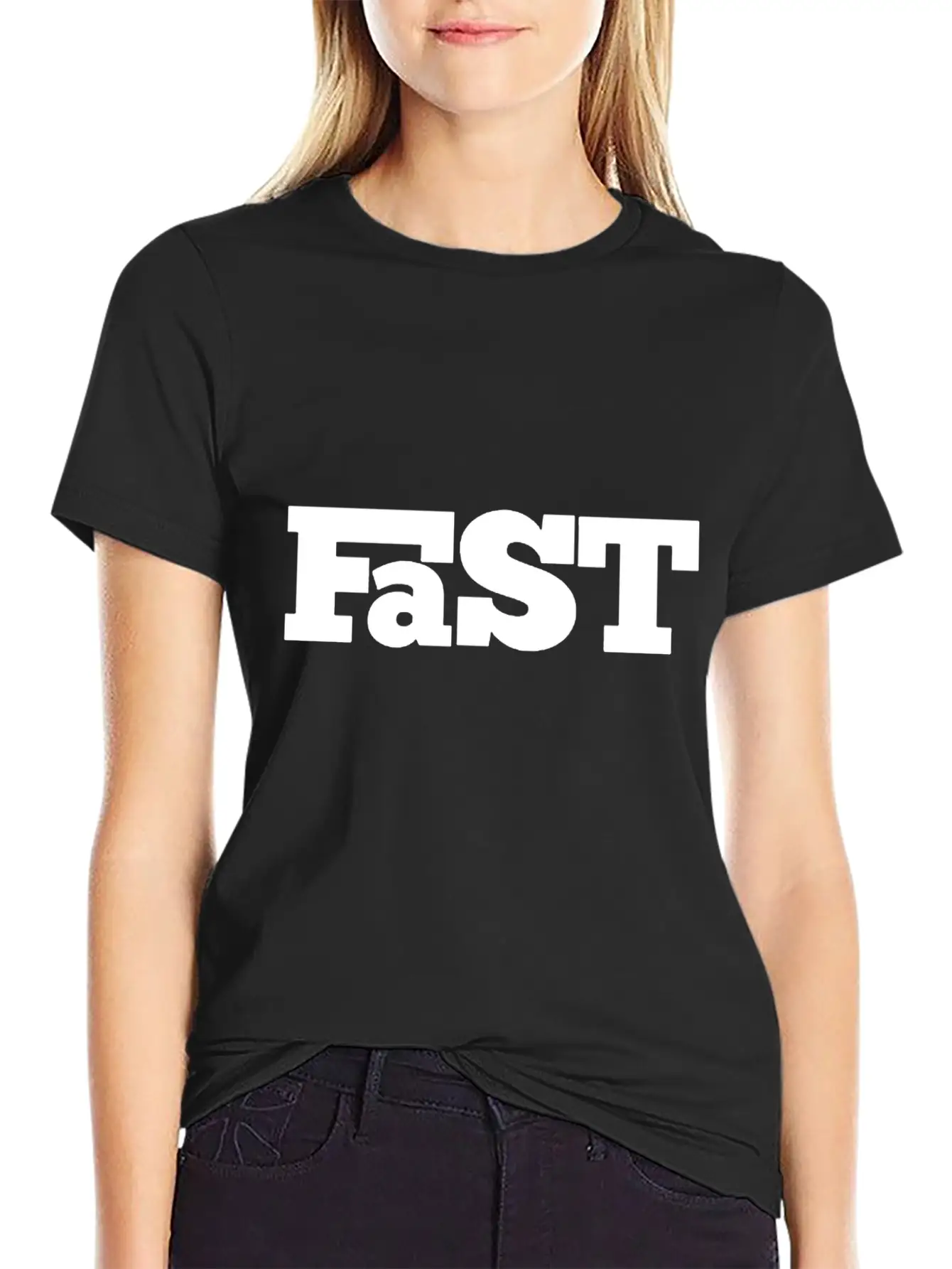Fast Only Letter Funny Unisex Casual T-Shirt – Clean Design For Daily Comfort