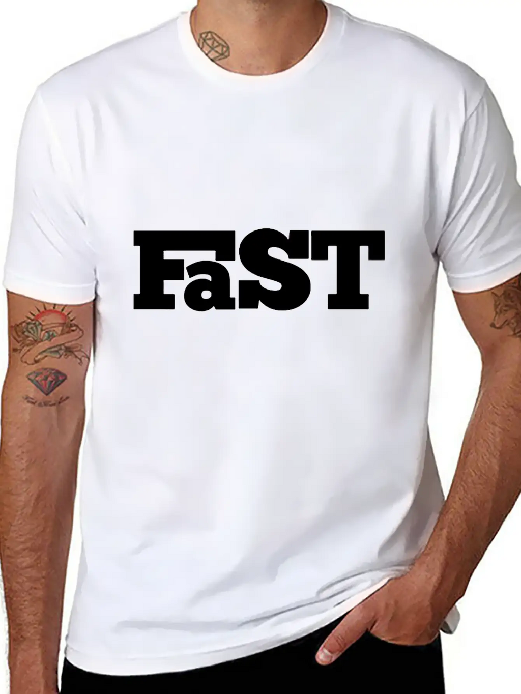 Fast Only Letter Funny Unisex Casual T-Shirt – Clean Design For Daily Comfort