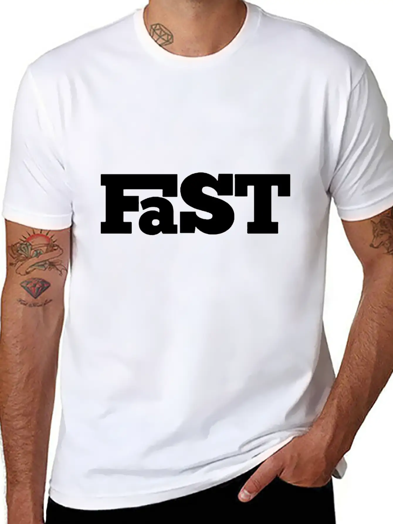 Fast Only Letter Funny Unisex Casual T-Shirt – Clean Design For Daily Comfort