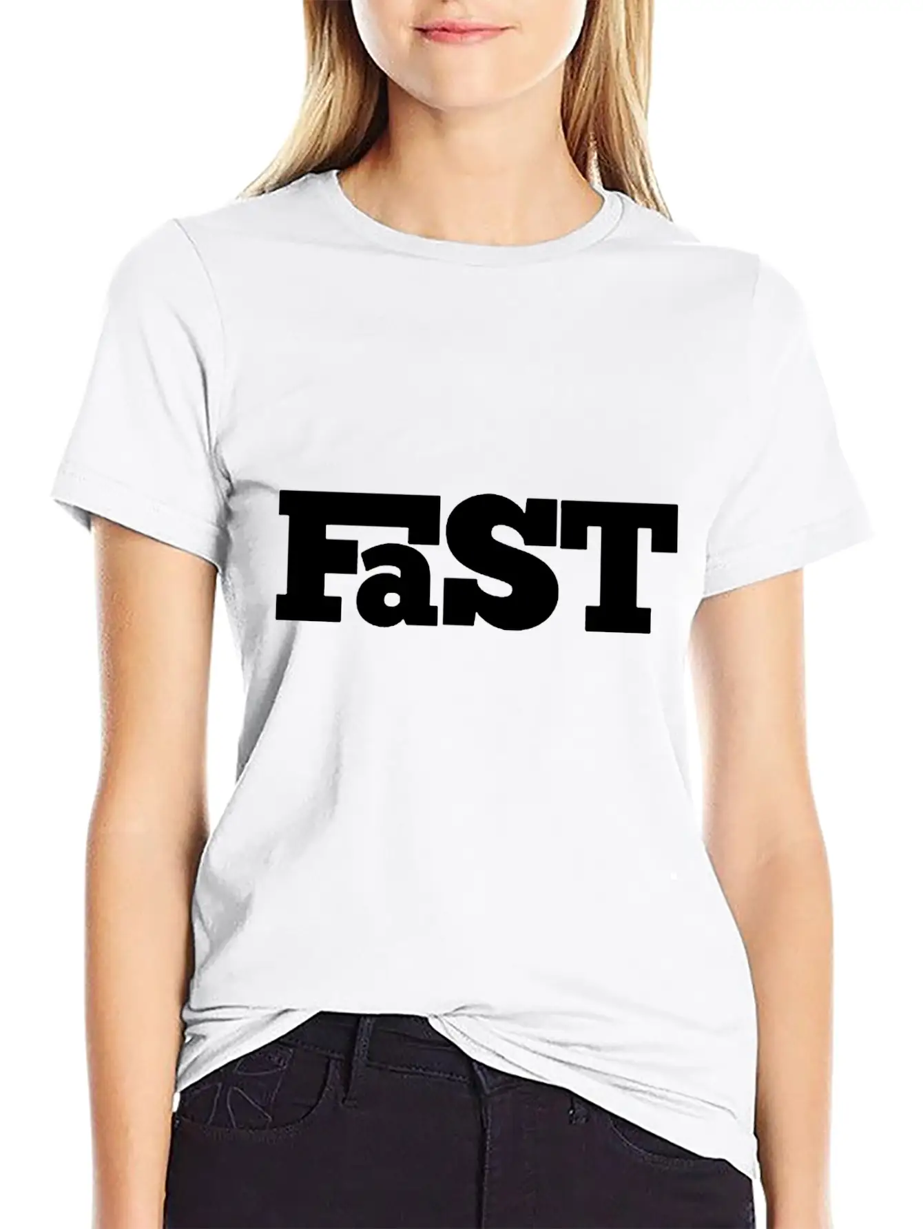 Fast Only Letter Funny Unisex Casual T-Shirt – Clean Design For Daily Comfort